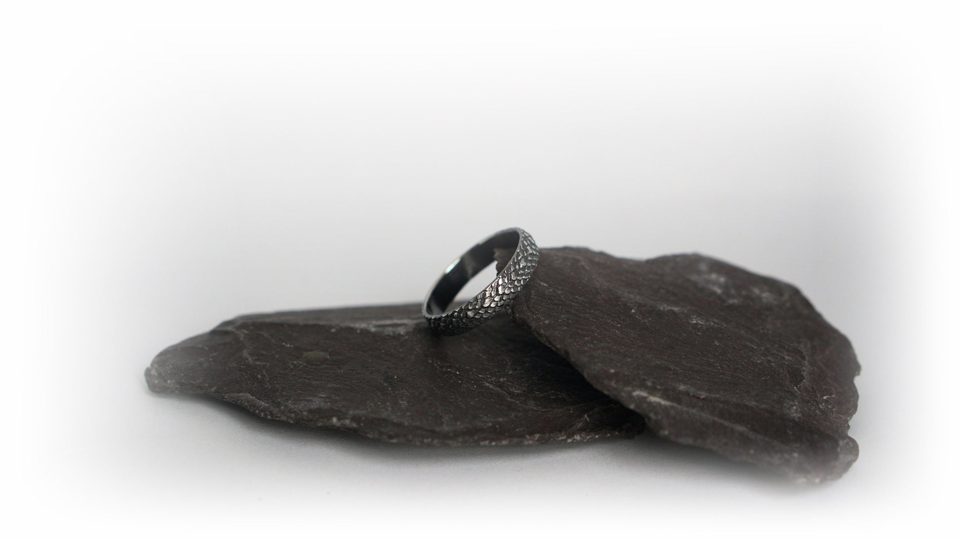 Dragon Scales Sterling Silver Ring Band