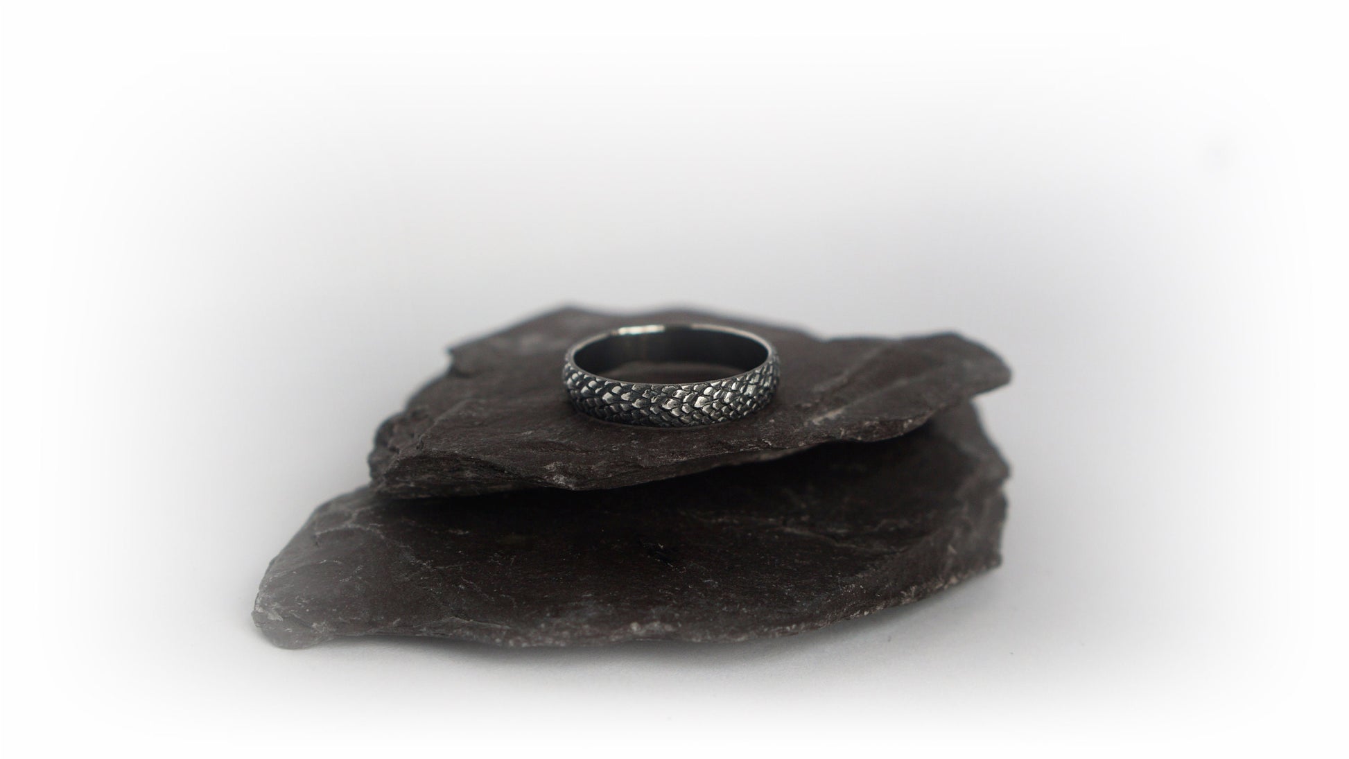 Dragon Scales Sterling Silver Ring Band