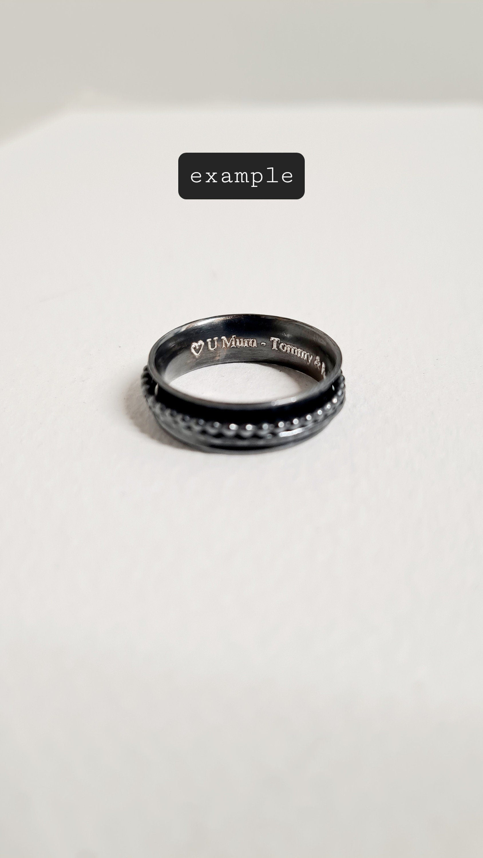 Add Engraving - Curious Owl rings only! For wide bands.