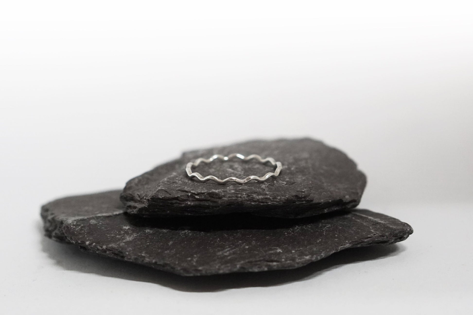 Skinny Wave Sterling Silver Stacking Ring