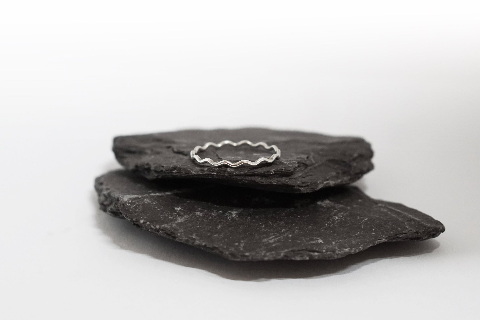 Skinny Wave Sterling Silver Stacking Ring