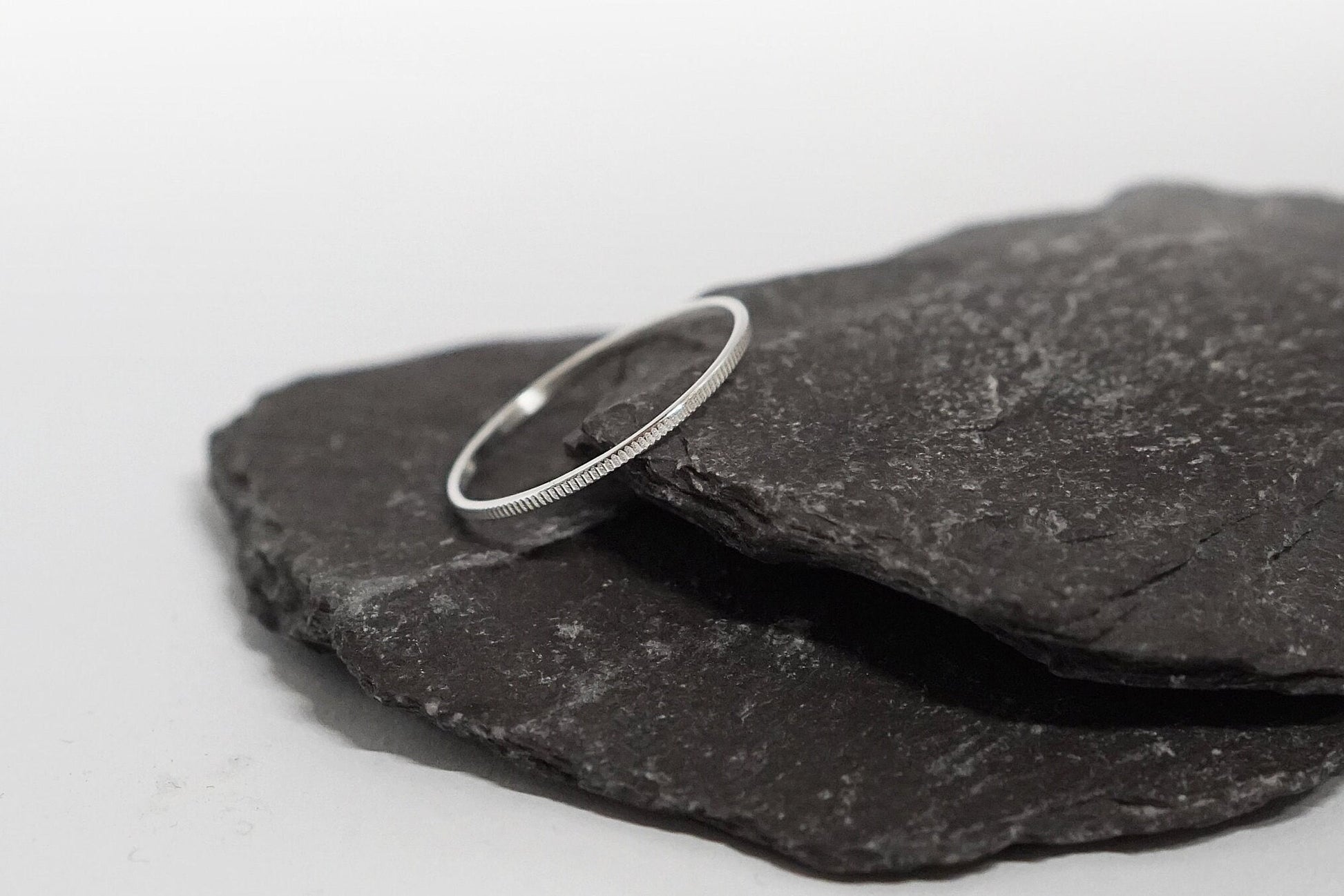 Vertical Lines Skinny Recycled Sterling Silver Stacking Ring ~ stackable, textured, skinny ring
