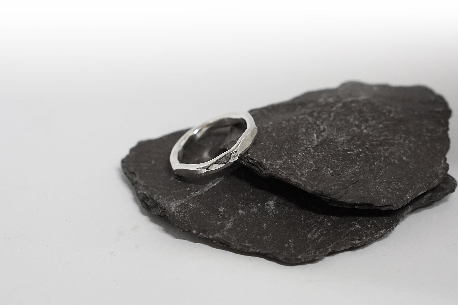 Chunky Hammered Recycled Sterling Silver Ring