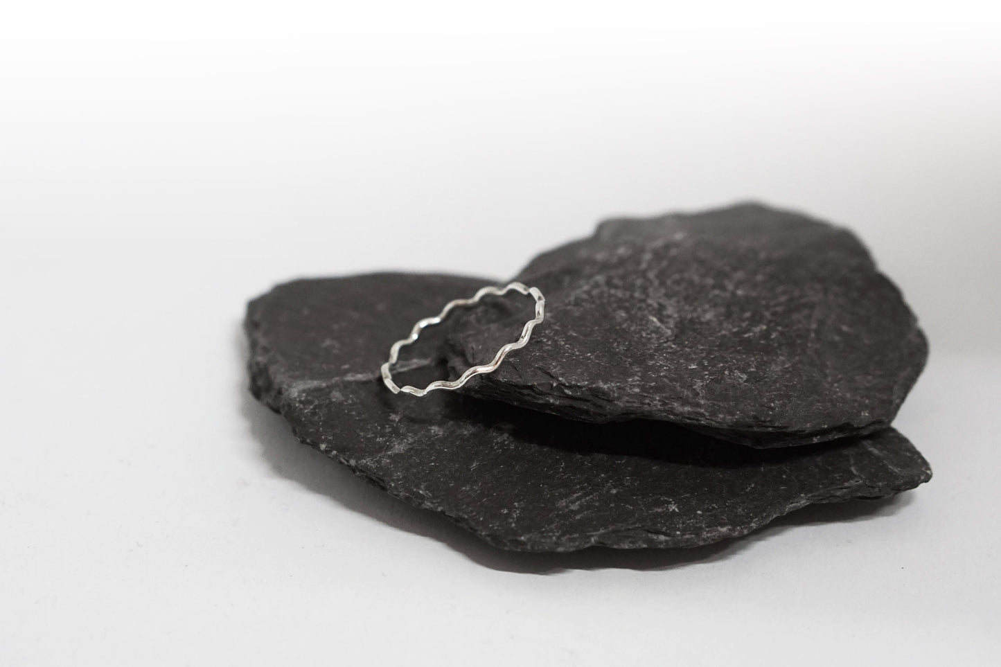 Skinny Wave Sterling Silver Stacking Ring