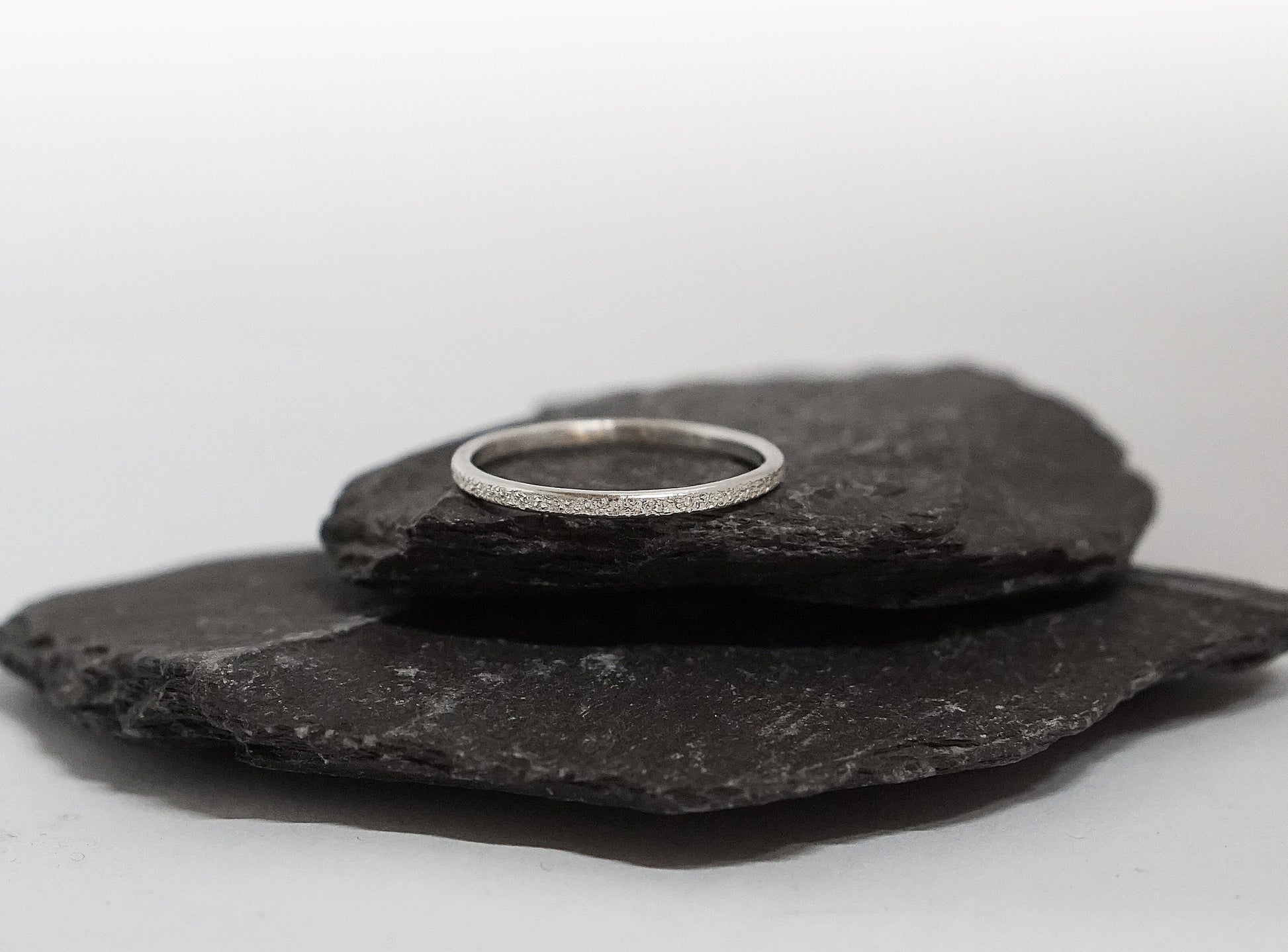 Stardust Recycled Sterling Silver Stacking Ring