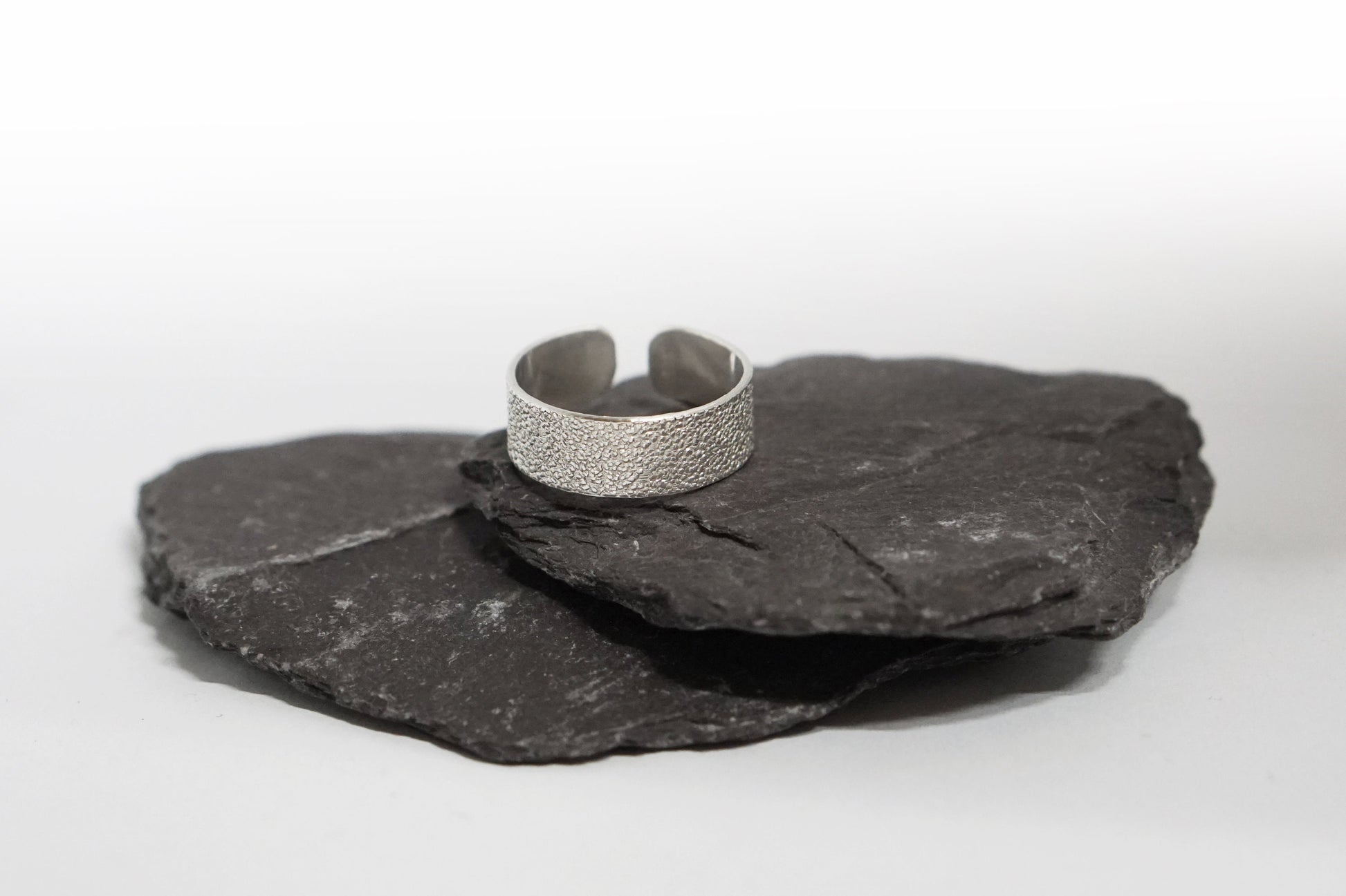 Stardust Wide Open Recycled Sterling Silver Ring