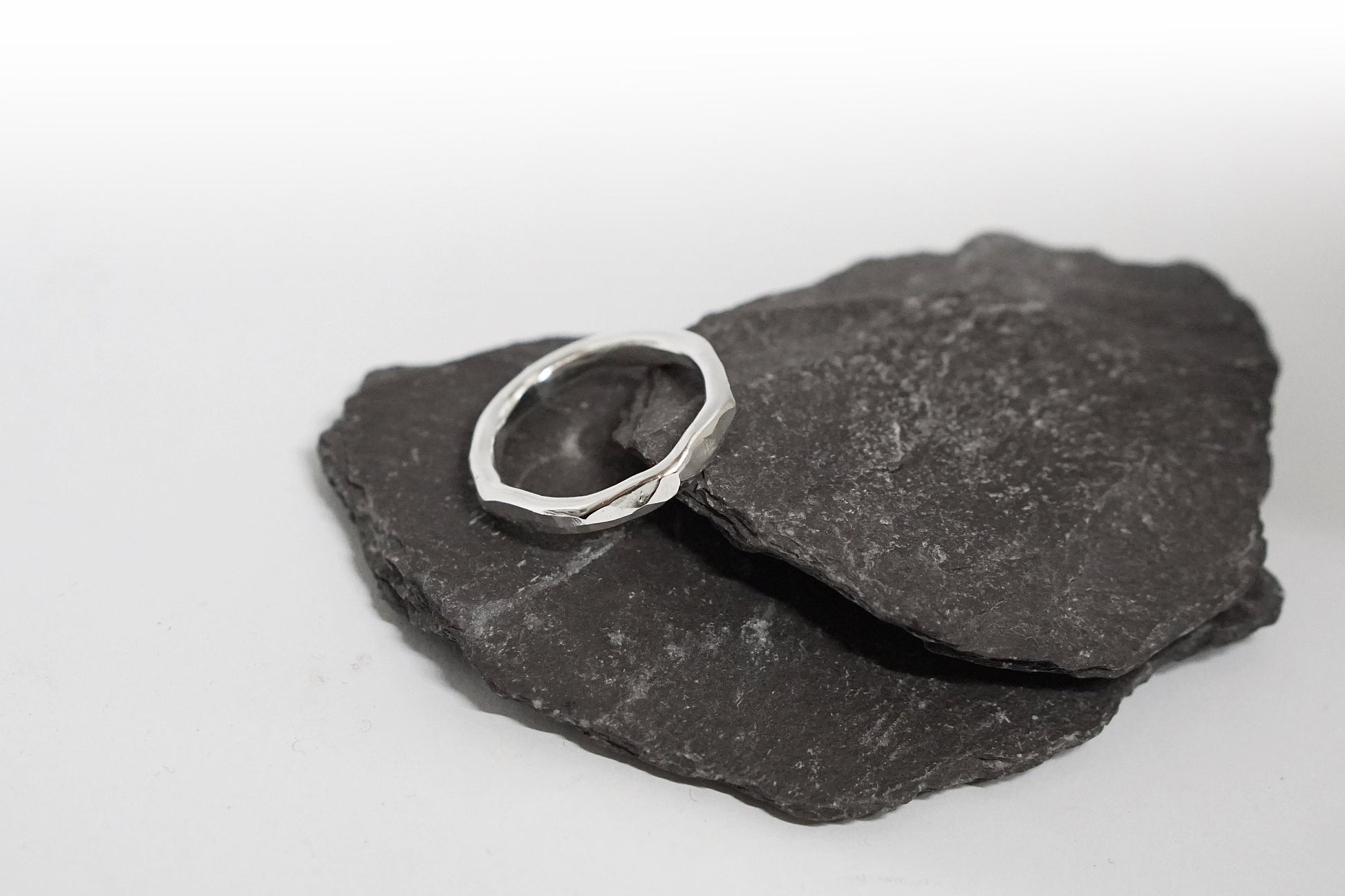 Chunky Hammered Recycled Sterling Silver Ring