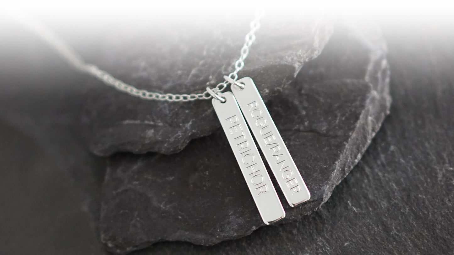 Character Class Sterling Silver Tags Necklace