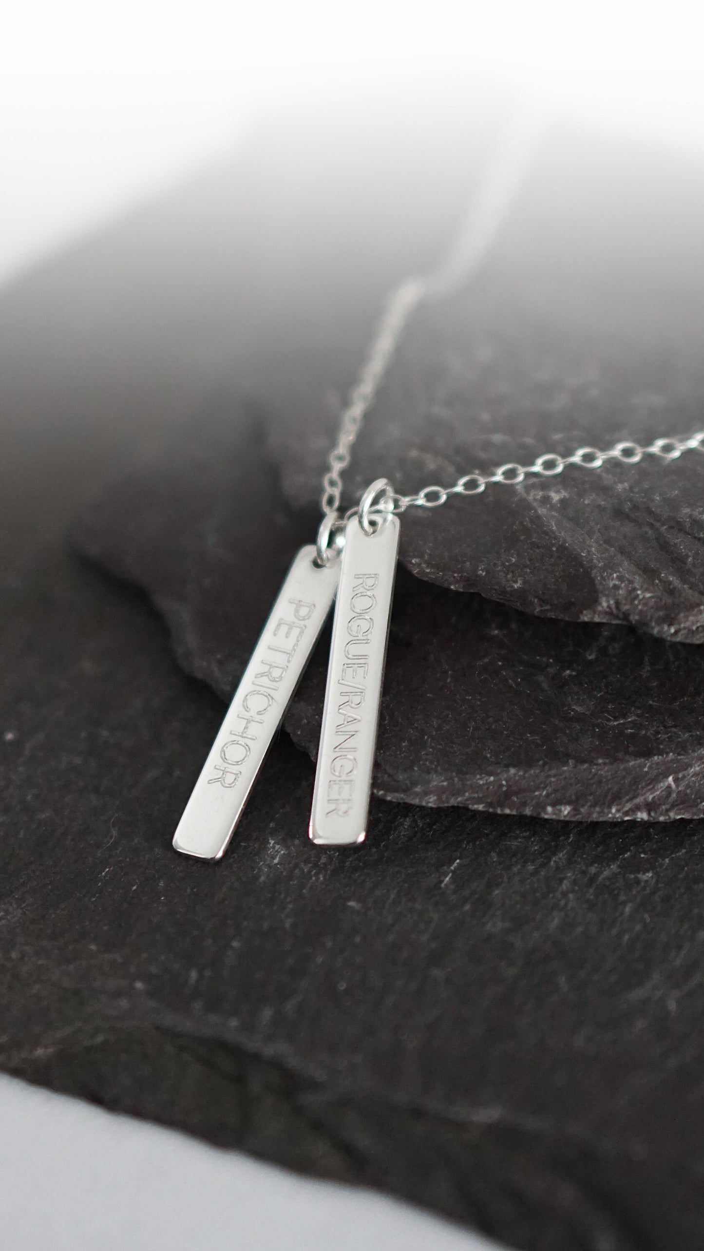 Character Class Sterling Silver Tags Necklace