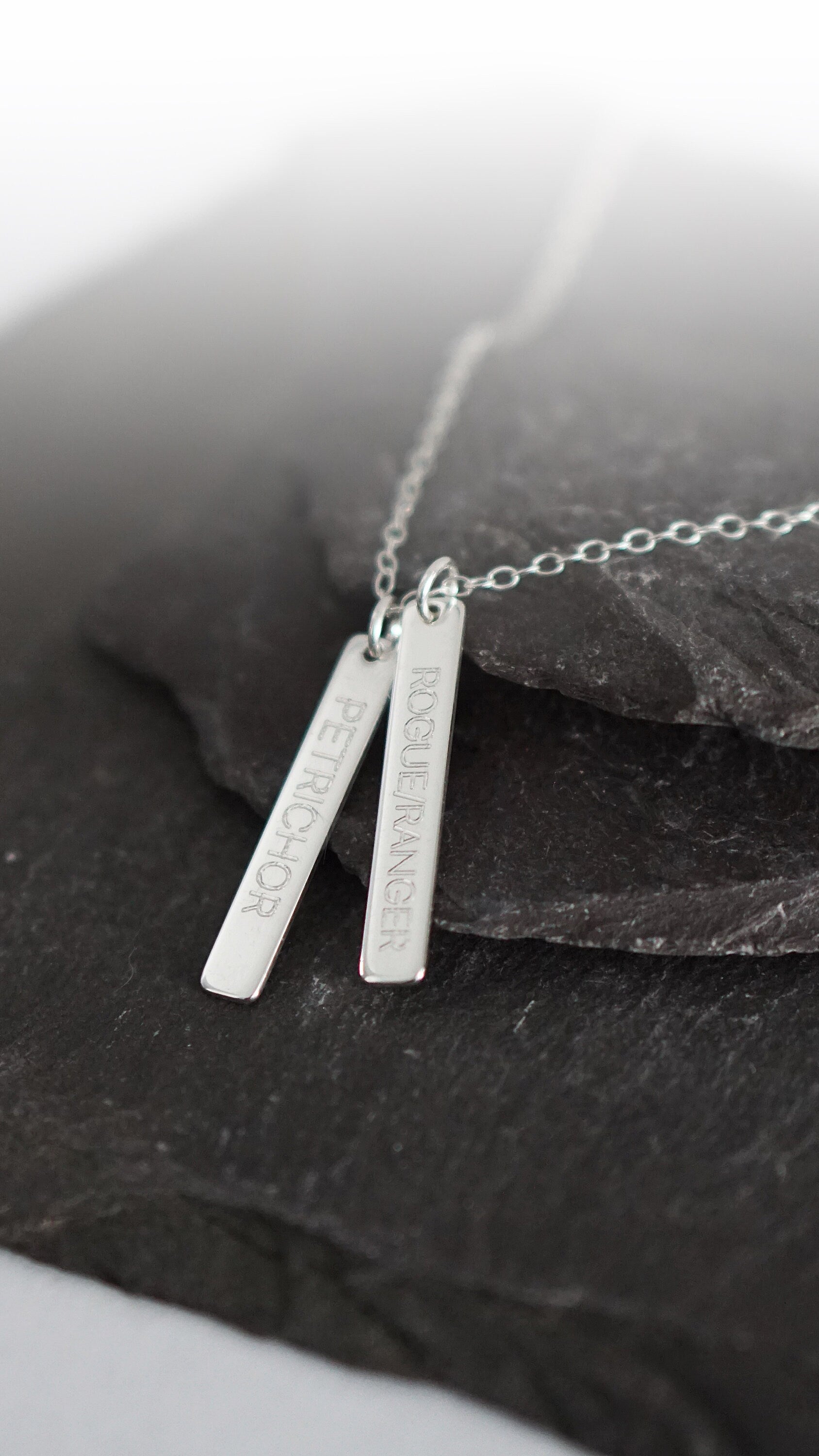 Character Class Sterling Silver Tags Necklace