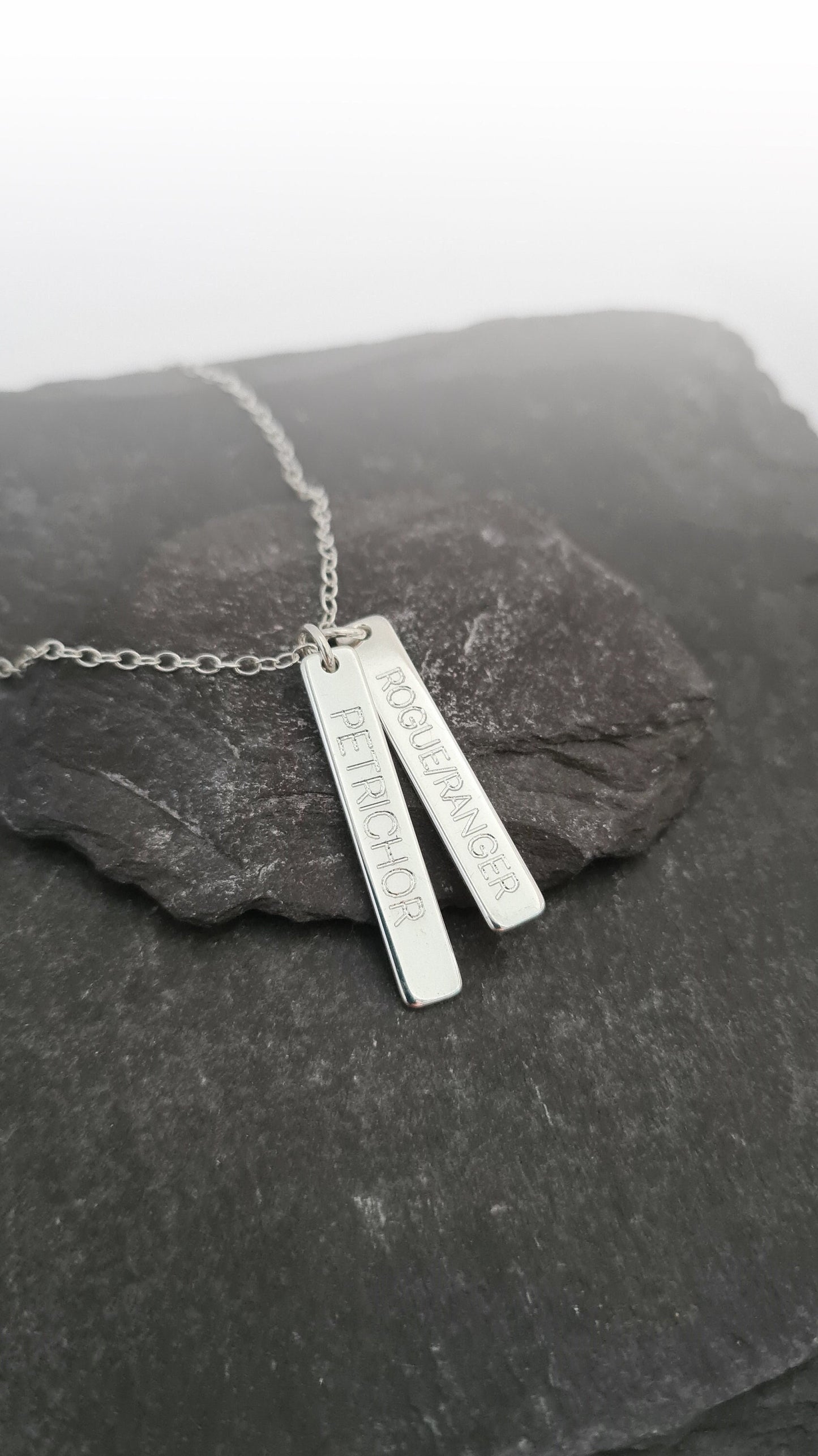Character Class Sterling Silver Tags Necklace