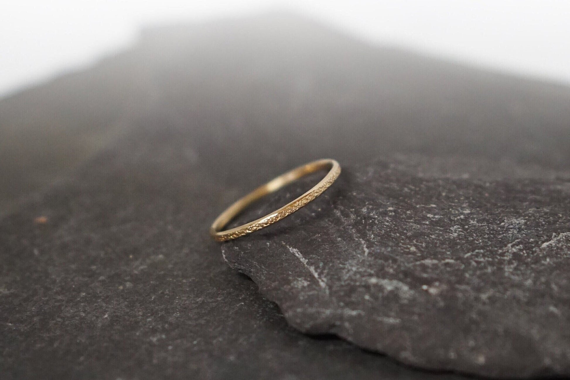 Stardust Solid 9ct Recycled Gold Stacking Ring Band
