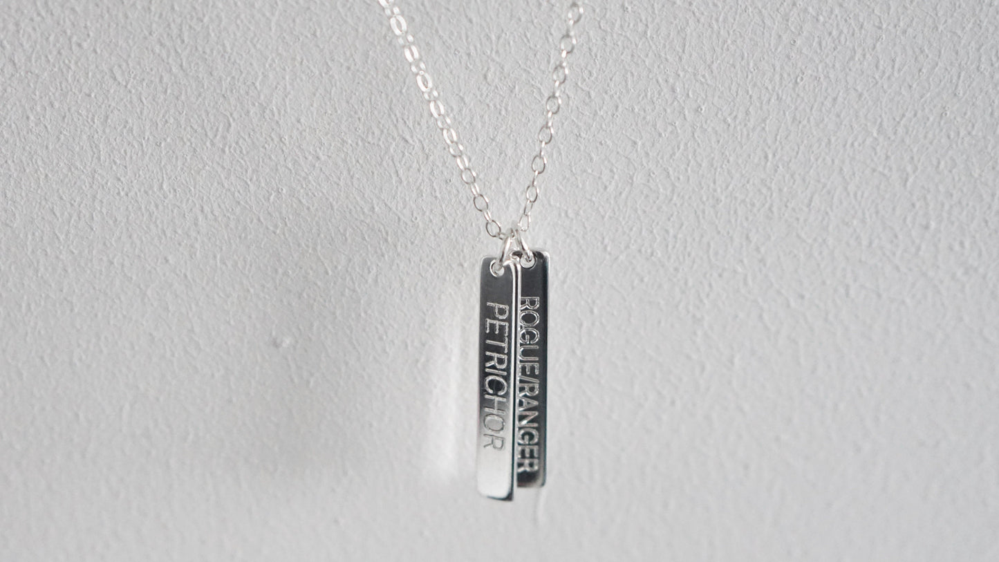 Character Class Sterling Silver Tags Necklace