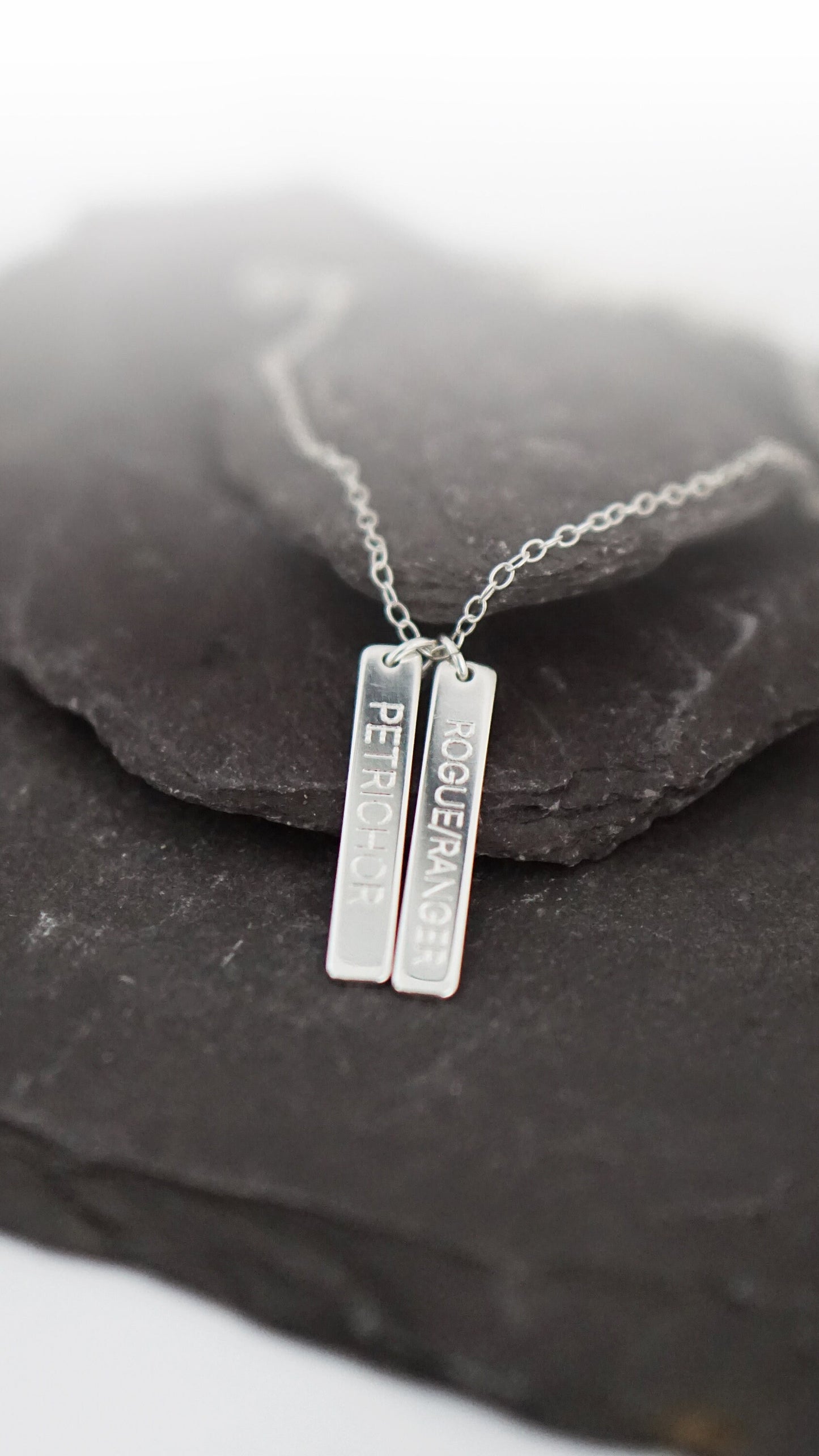 Character Class Sterling Silver Tags Necklace