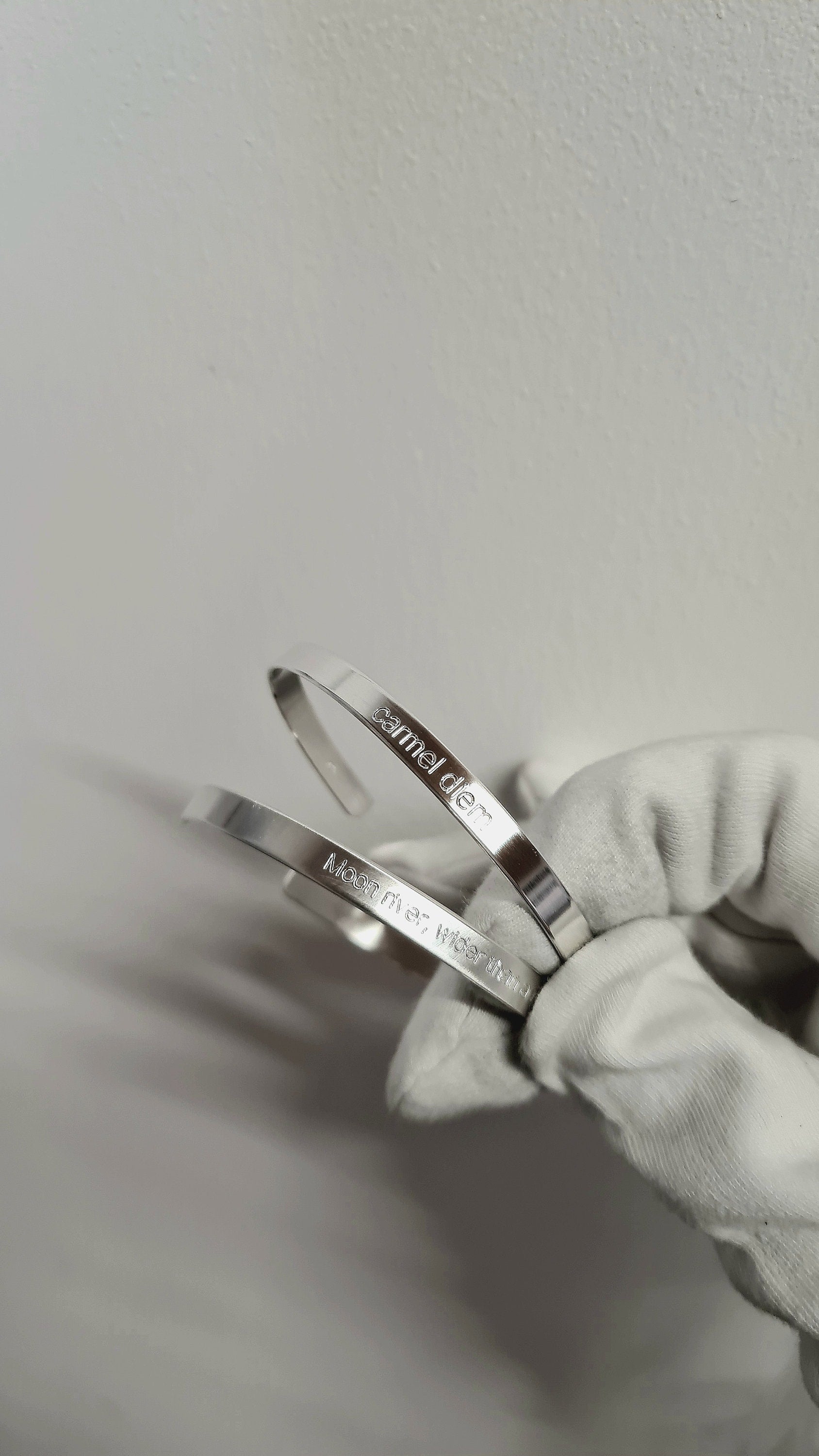 Personalised Sterling Silver or Gold Engraved Cuff Bangle