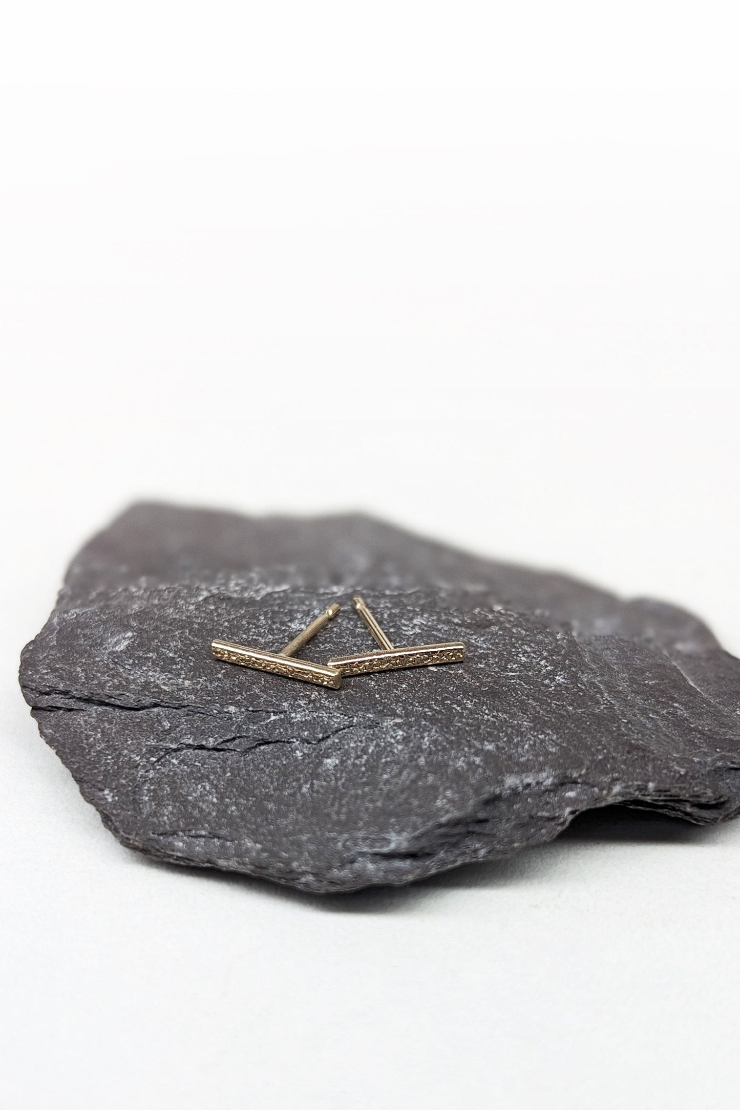 9ct Solid Gold Stardust Bar Earrings