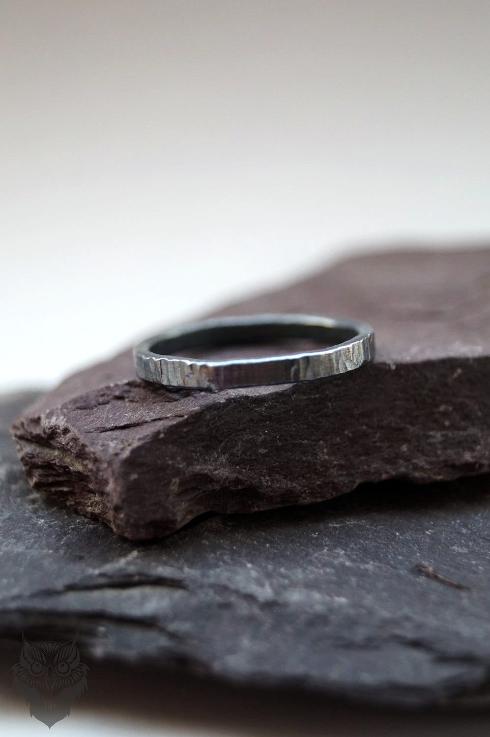Recycled Sterling Silver Simple Hammered Ring ~ stacking, band, stackable, textured