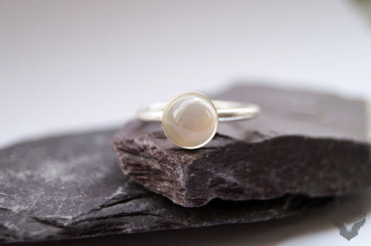 Moonstone Recycled Sterling Silver Ring