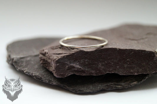 Recycled Sterling Silver Skinny Band Stacking Ring