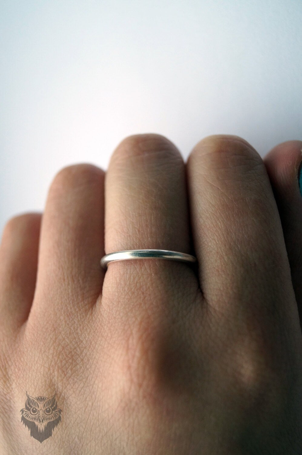 Recycled Sterling Silver Simple Band Ring ~ stacking ring, stackable, minimal, plain band, smooth, simple