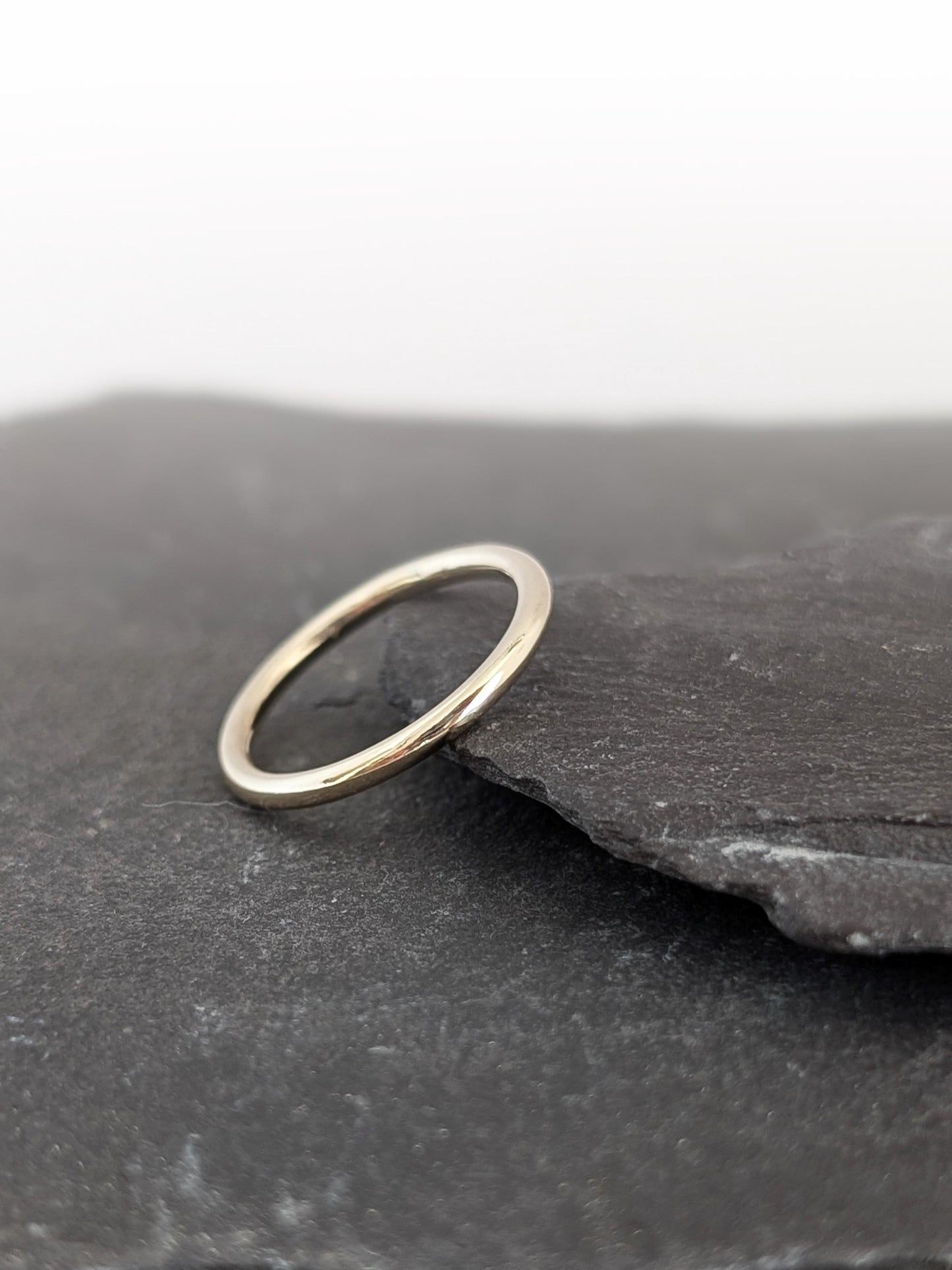 Solid Smooth 9ct Recycled Gold Band Ring ~ stacking ring, textured, stackable, gold, wedding, engagement