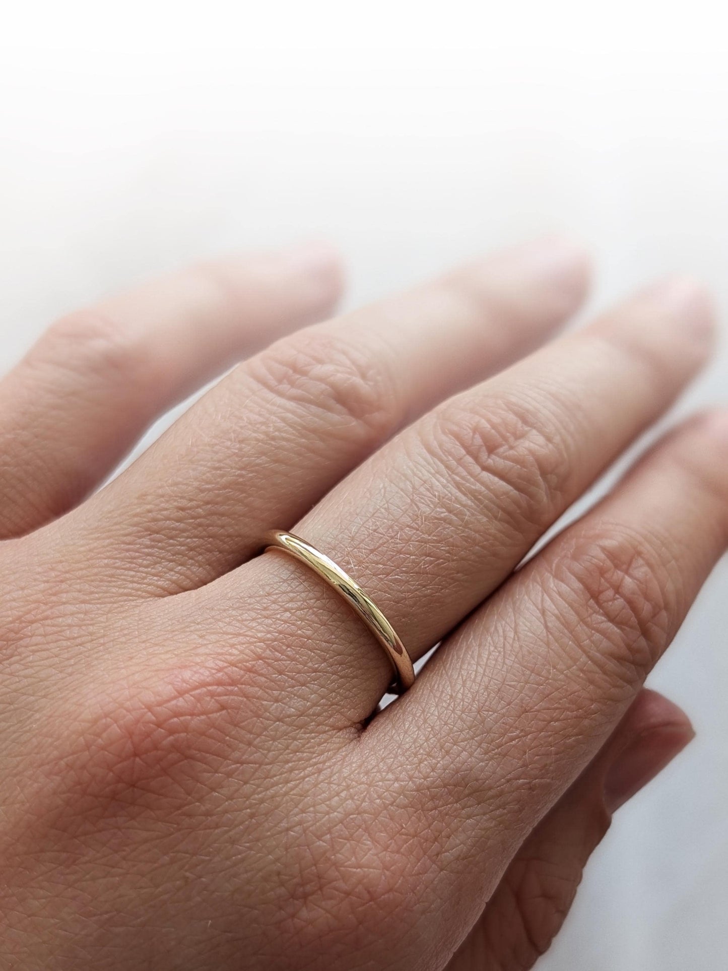 Solid Smooth 9ct Recycled Gold Band Ring ~ stacking ring, textured, stackable, gold, wedding, engagement