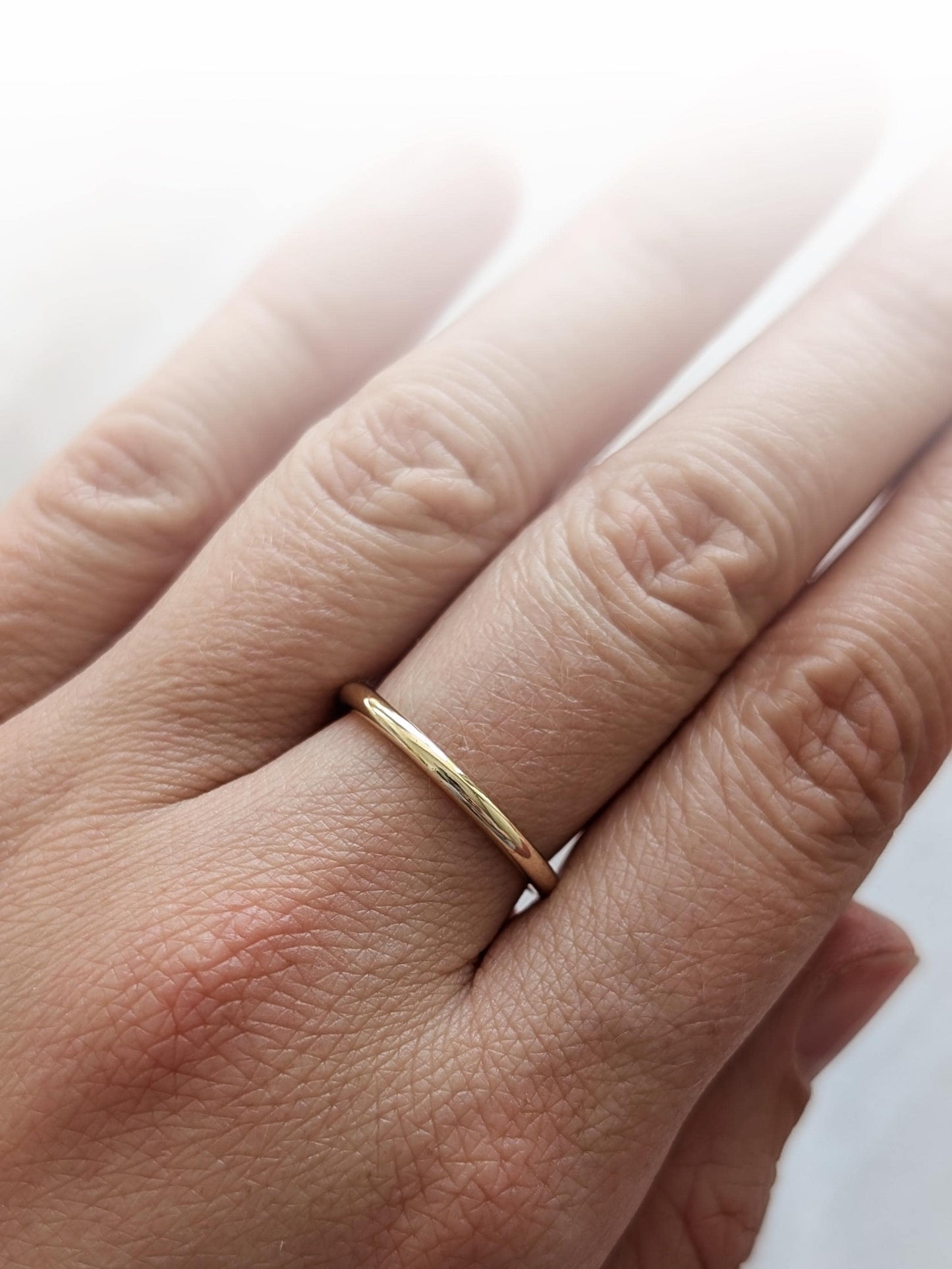 Solid Smooth 9ct Recycled Gold Band Ring ~ stacking ring, textured, stackable, gold, wedding, engagement