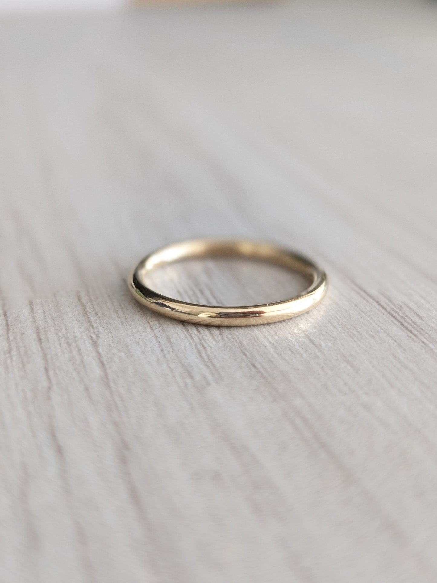 Solid Smooth 9ct Recycled Gold Band Ring ~ stacking ring, textured, stackable, gold, wedding, engagement