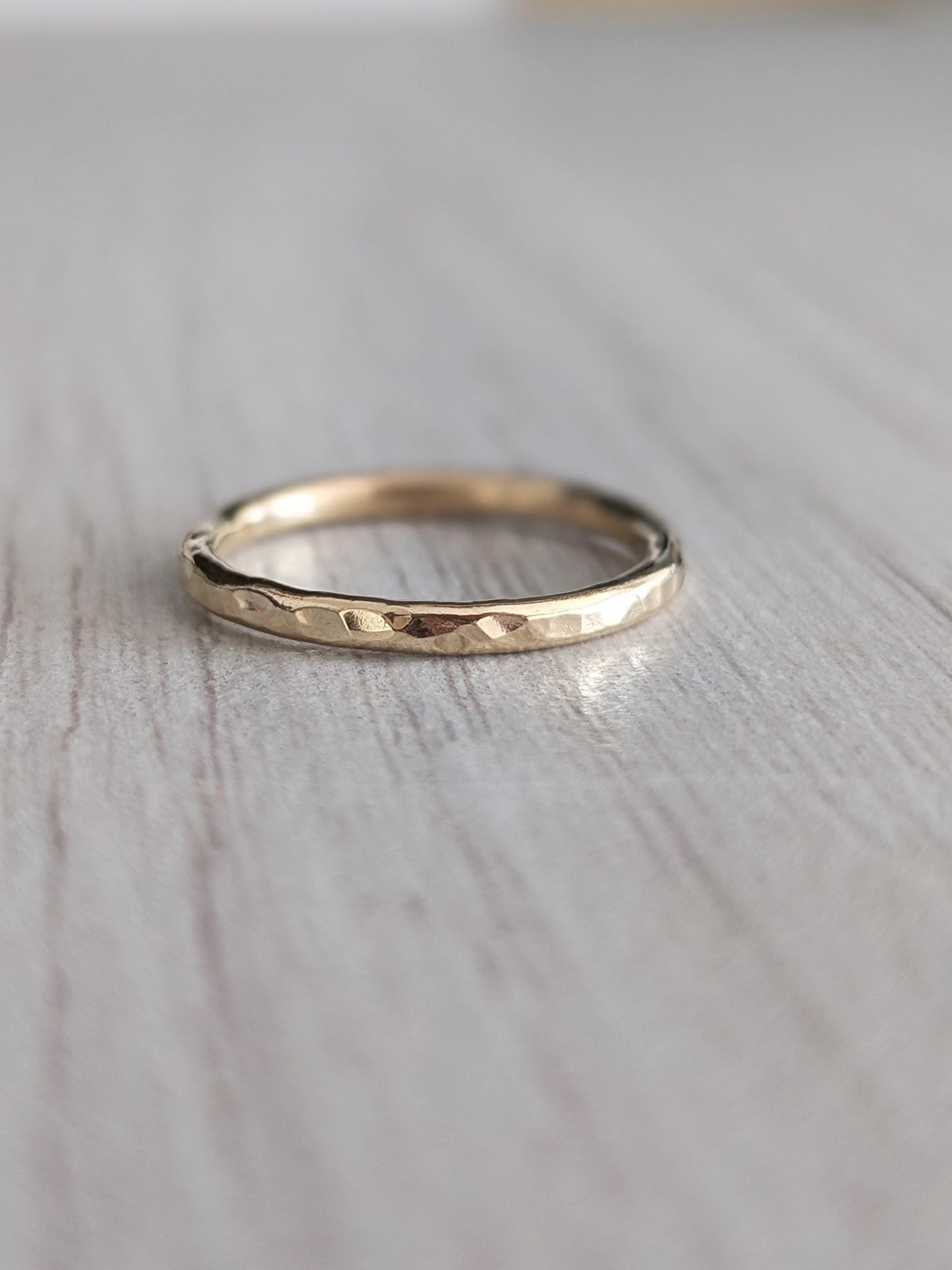 Solid Dimpled 9ct Recycled Gold Band Ring