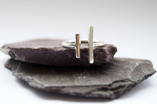 Recycled Sterling Silver Parallels Ring