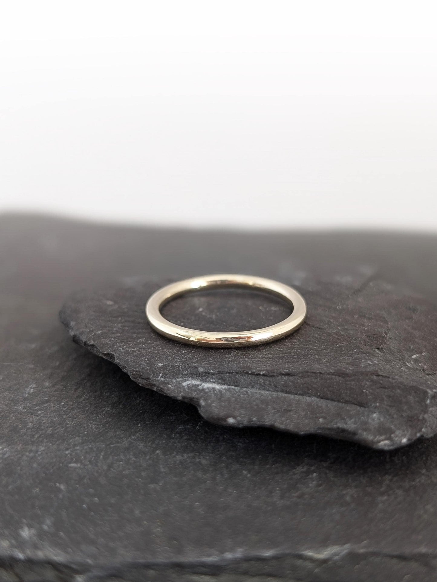 Solid Smooth 9ct Recycled Gold Band Ring ~ stacking ring, textured, stackable, gold, wedding, engagement