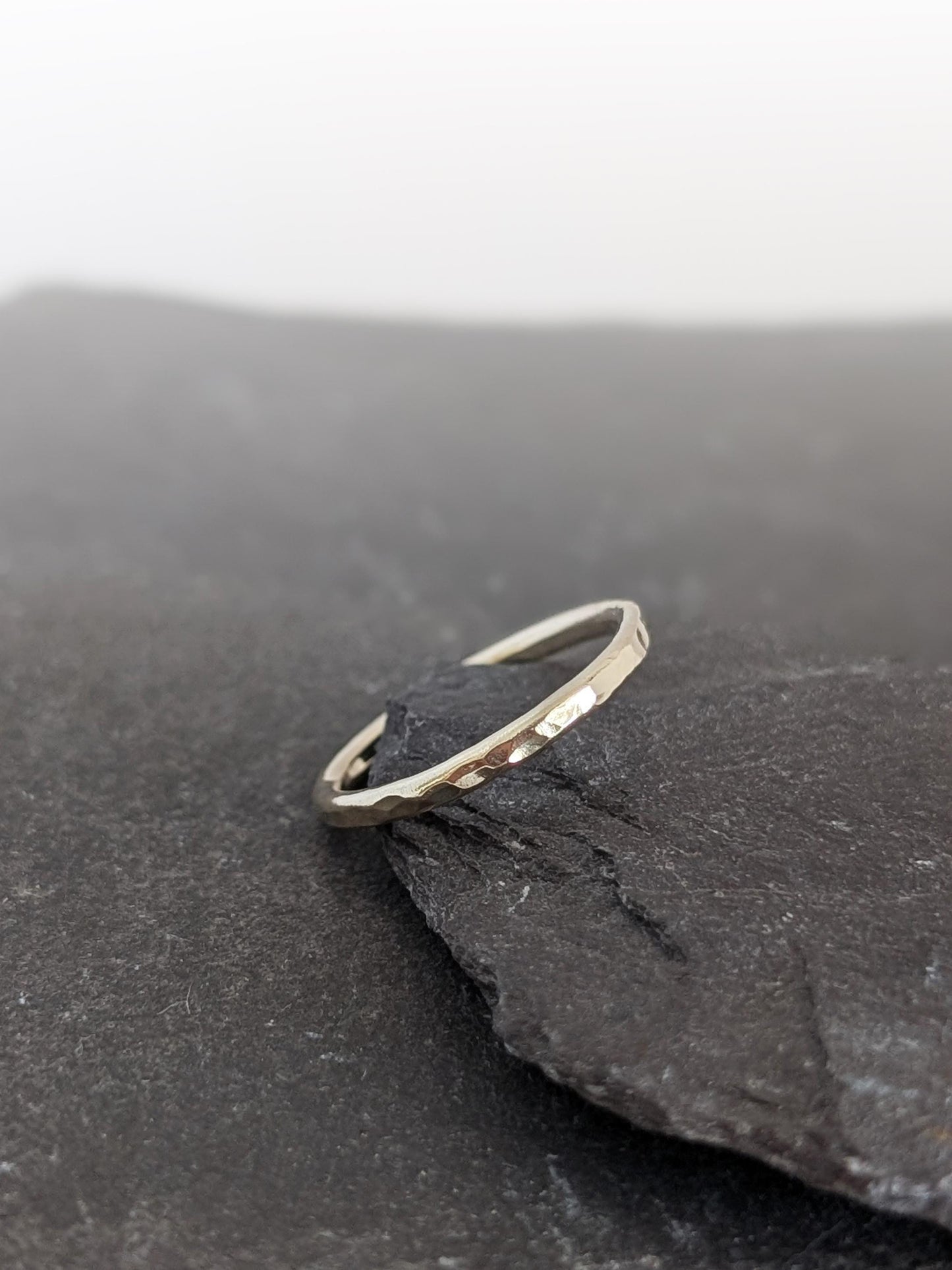 Solid Dimpled 9ct Recycled Gold Band Ring