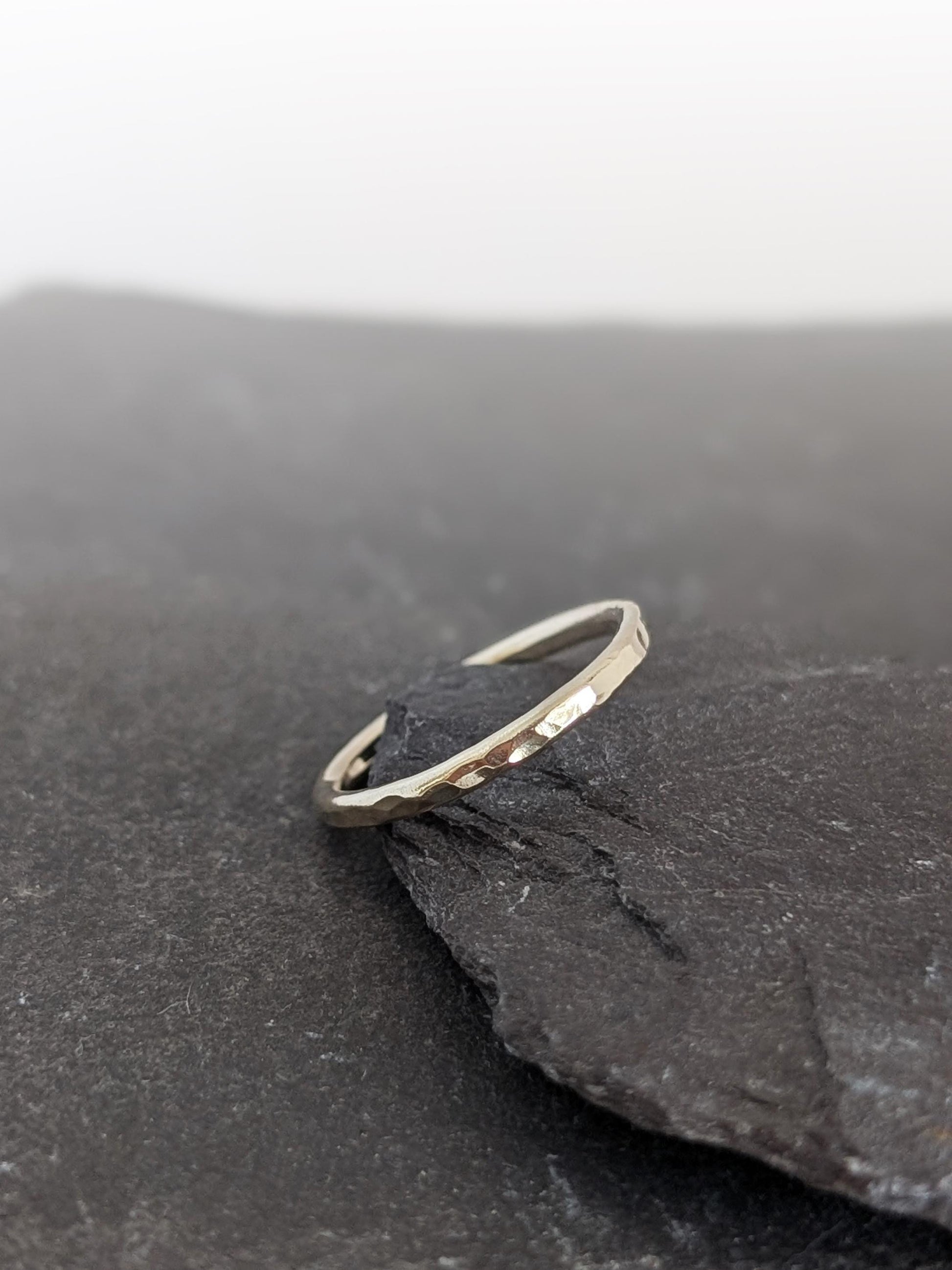 Solid Dimpled 9ct Recycled Gold Band Ring