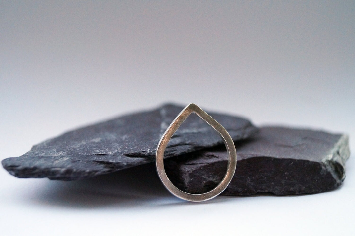 Recycled Sterling Silver Teardrop Ring