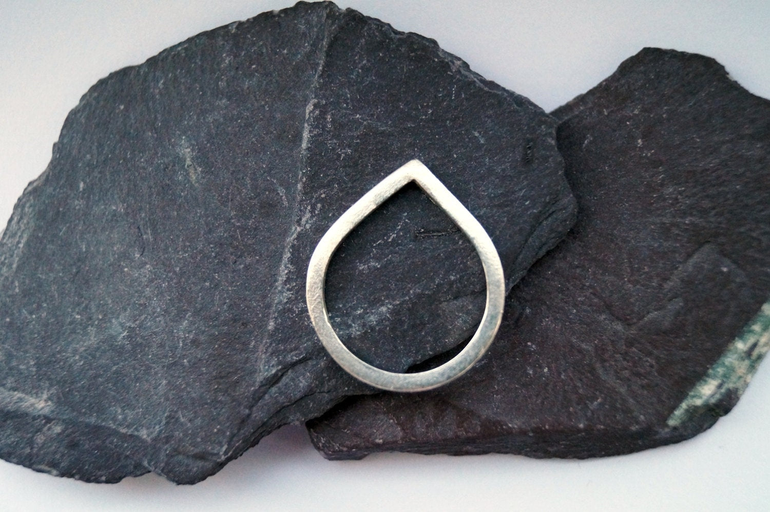 Recycled Sterling Silver Teardrop Ring