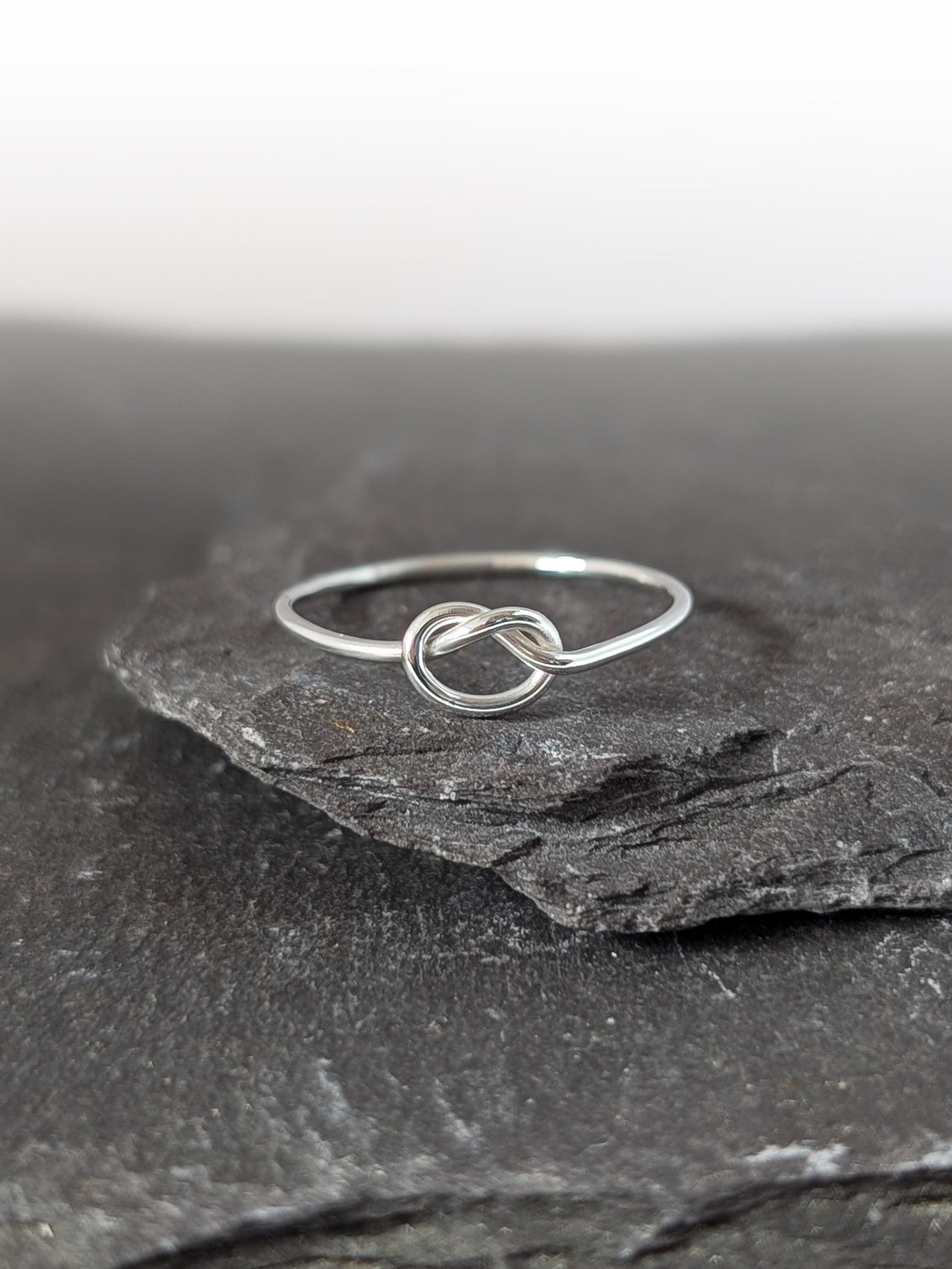 Infinity Knot Recycled Sterling Silver Ring