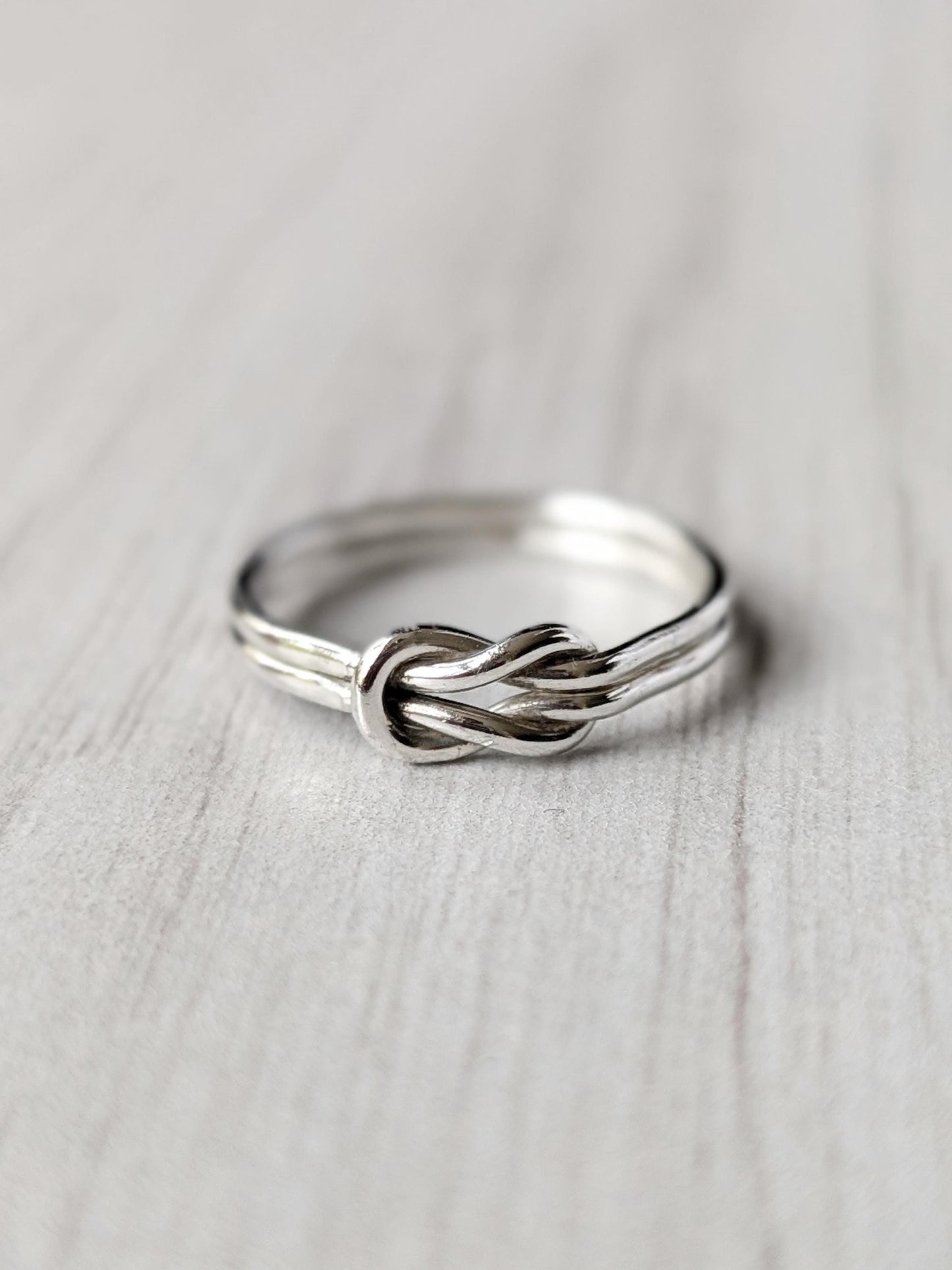 Love Knot Recycled Sterling Silver Ring