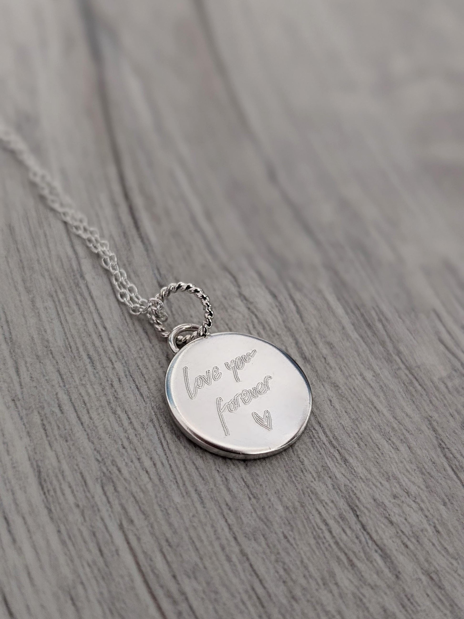 Handwriting Personalised Sterling Silver Necklace