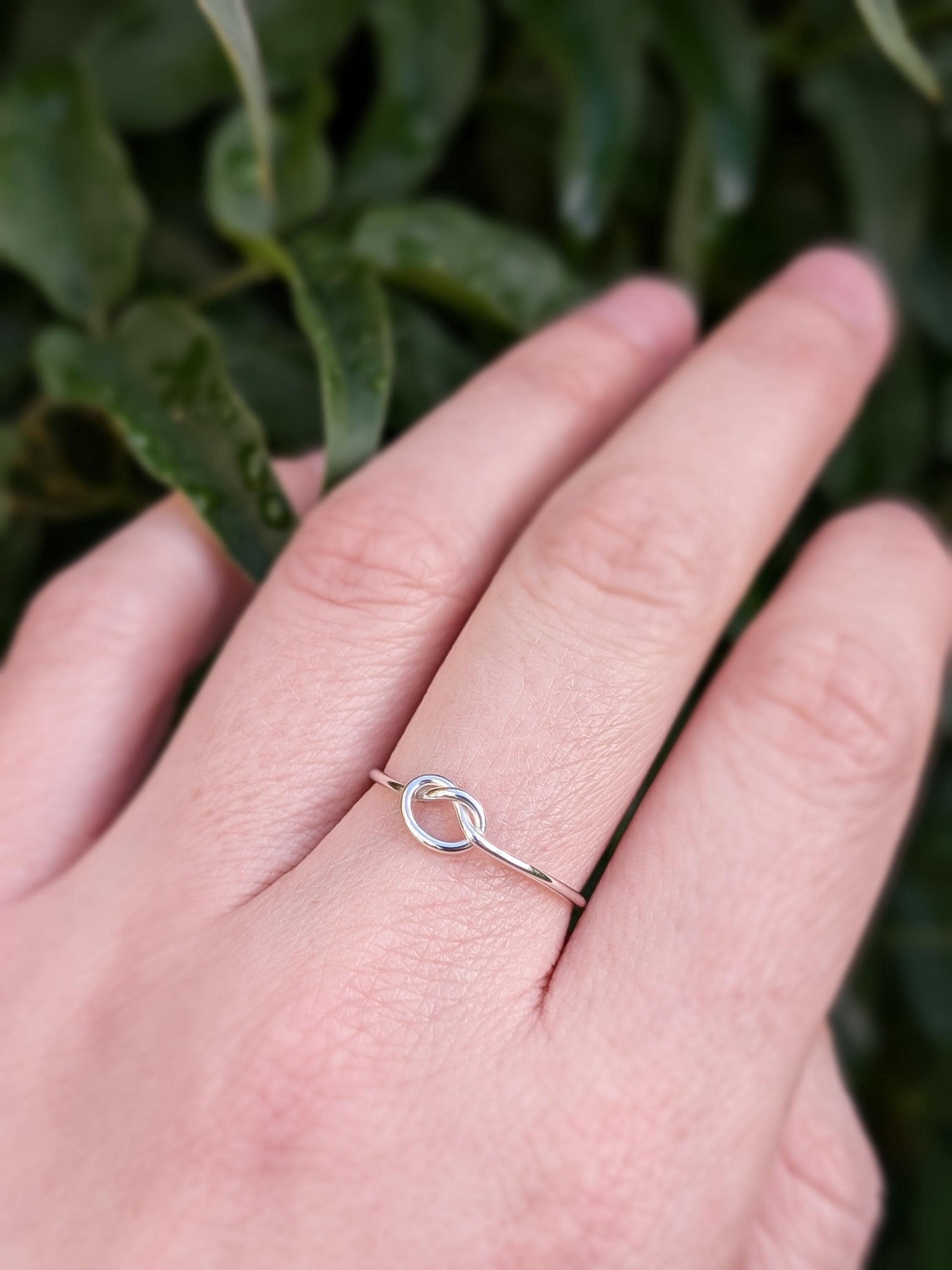 Infinity Knot Recycled Sterling Silver Ring ~ stackable, love ring, friendship, wedding, gift