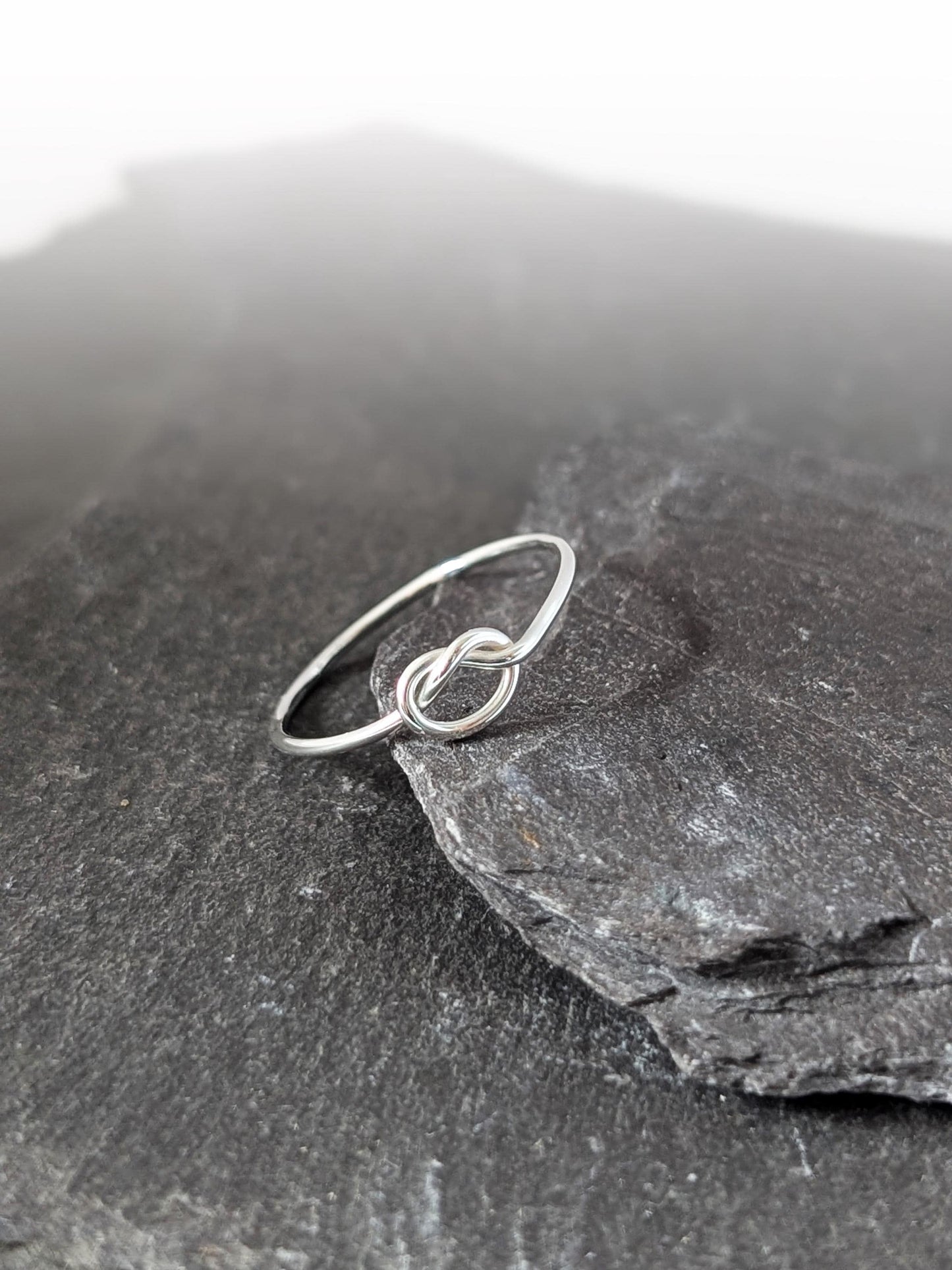 Infinity Knot Recycled Sterling Silver Ring ~ stackable, love ring, friendship, wedding, gift