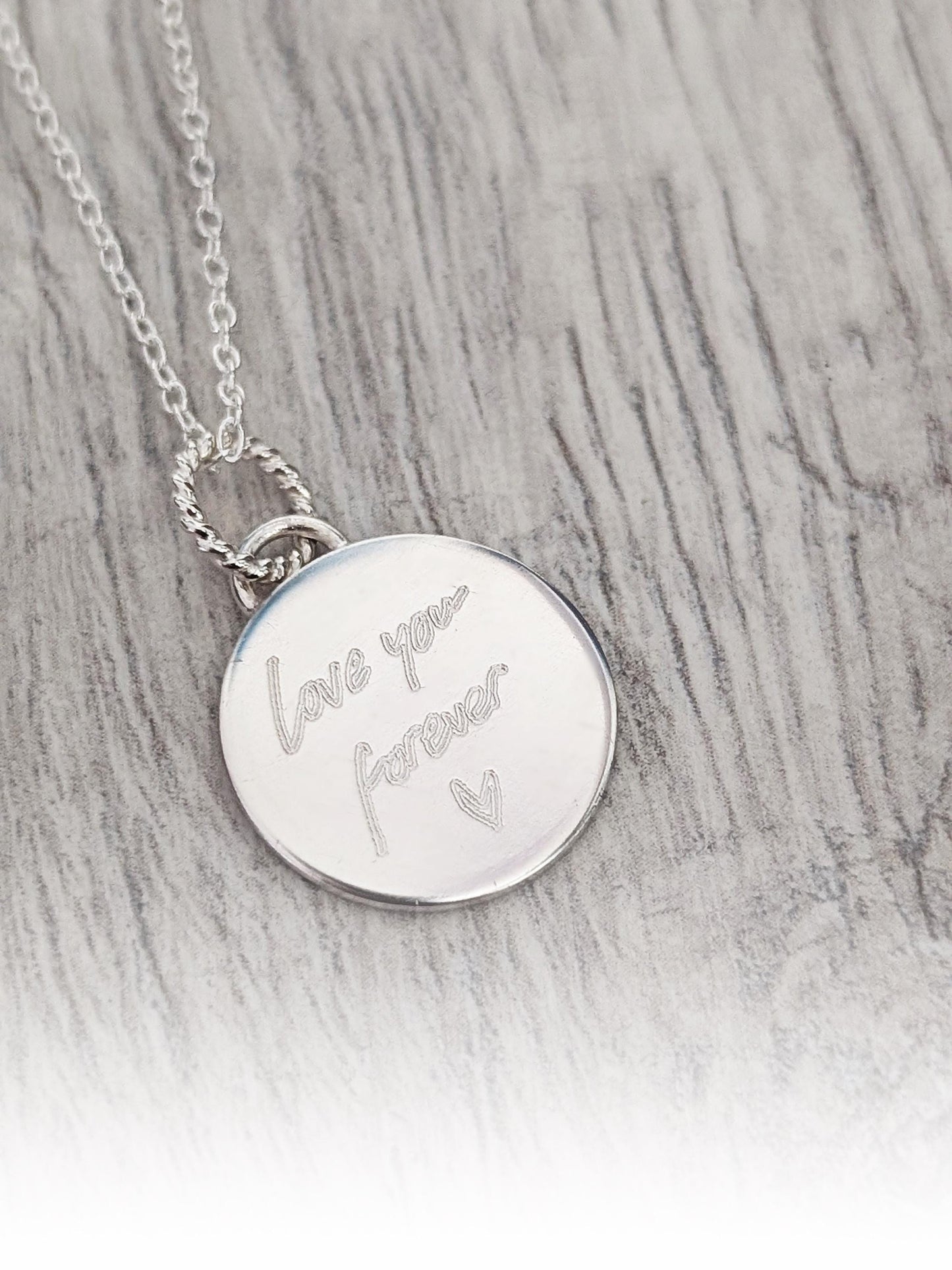 Handwriting Personalised Sterling Silver Necklace