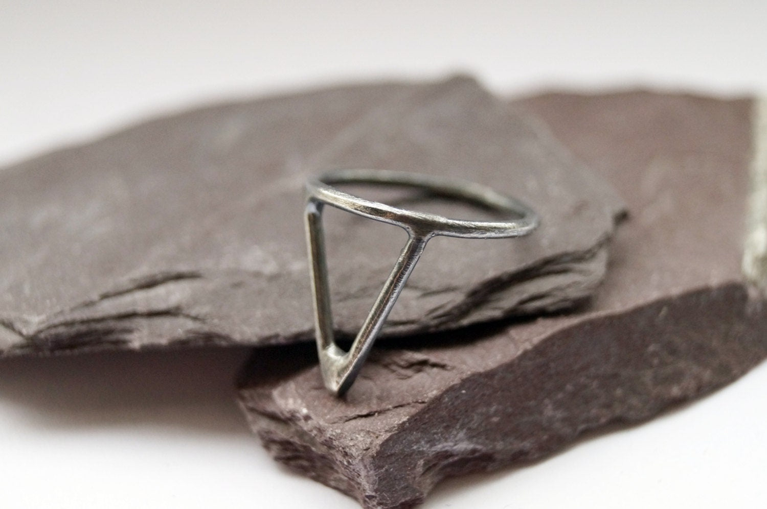 Recycled Sterling Silver Three Points Ring