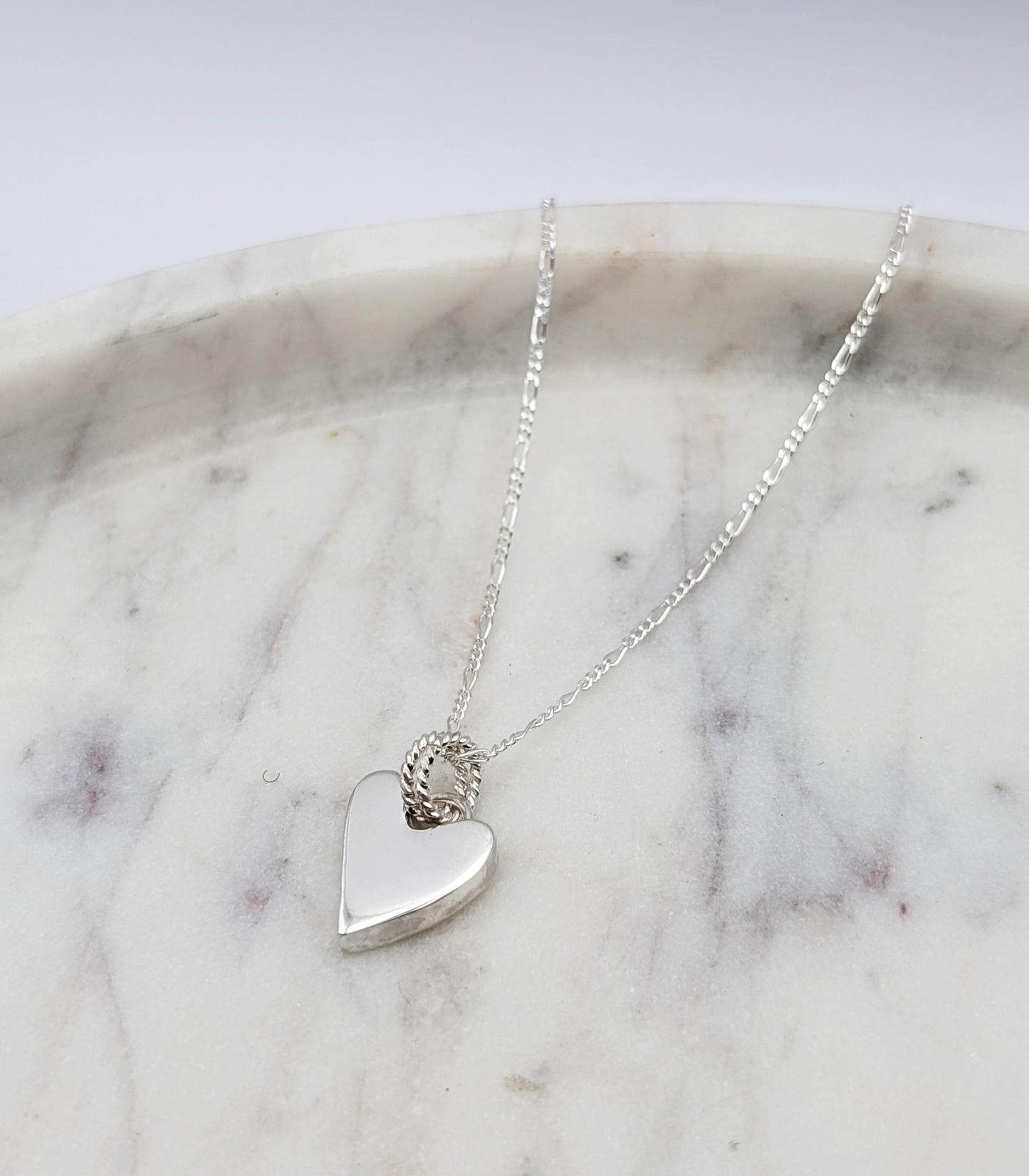 Scribble Heart Chunky Solid Sterling Silver Necklace ~ recycled silver, gift for her, mother's day gift, valentine's gift, pendant