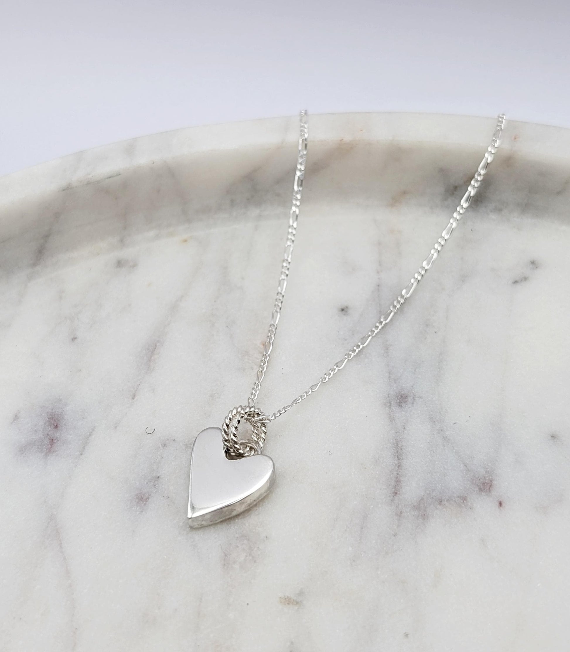 Scribble Heart Chunky Solid Sterling Silver Necklace ~ recycled silver, gift for her, mother's day gift, valentine's gift, pendant