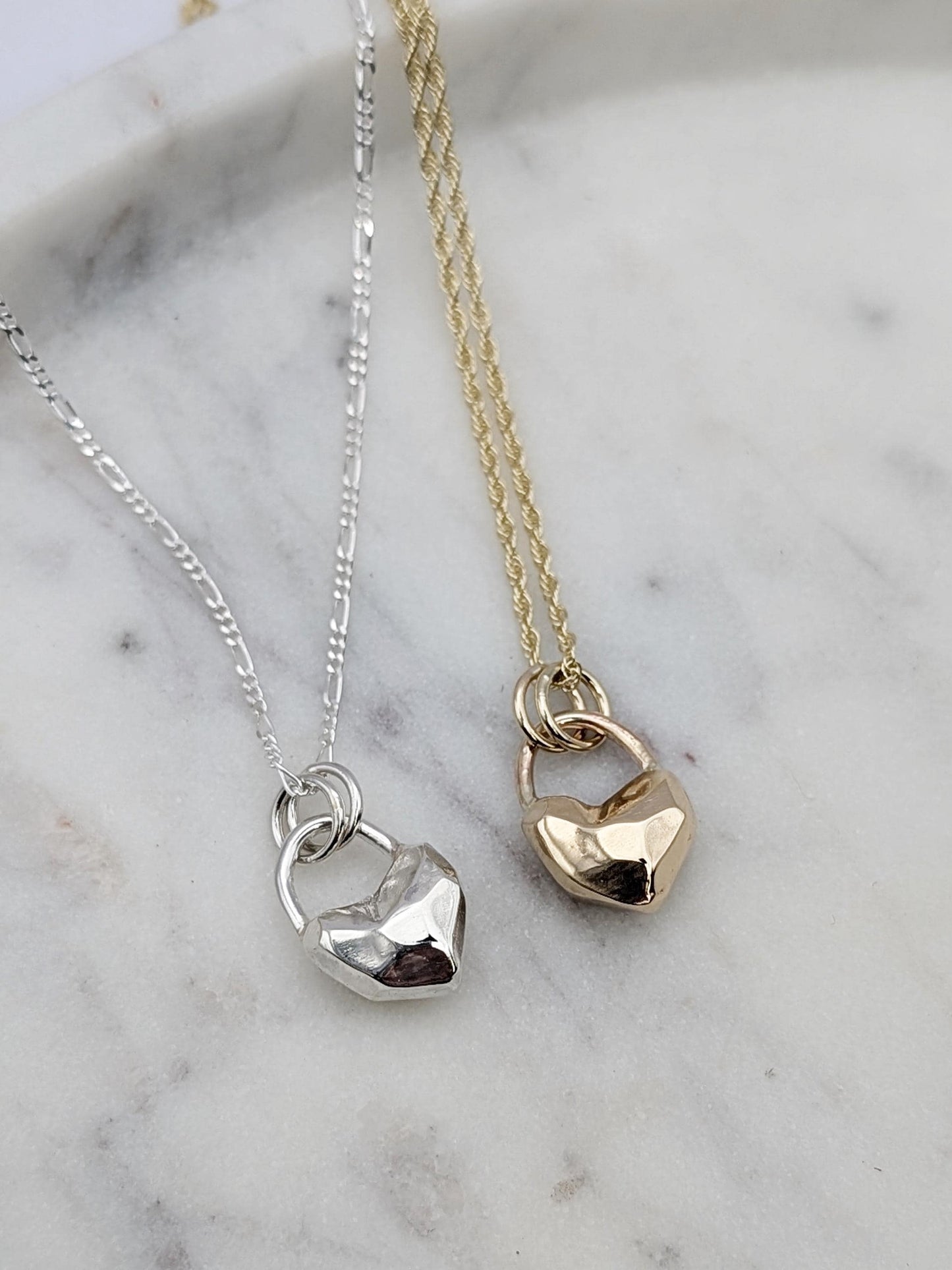 Heart Lock Crystal Pendant