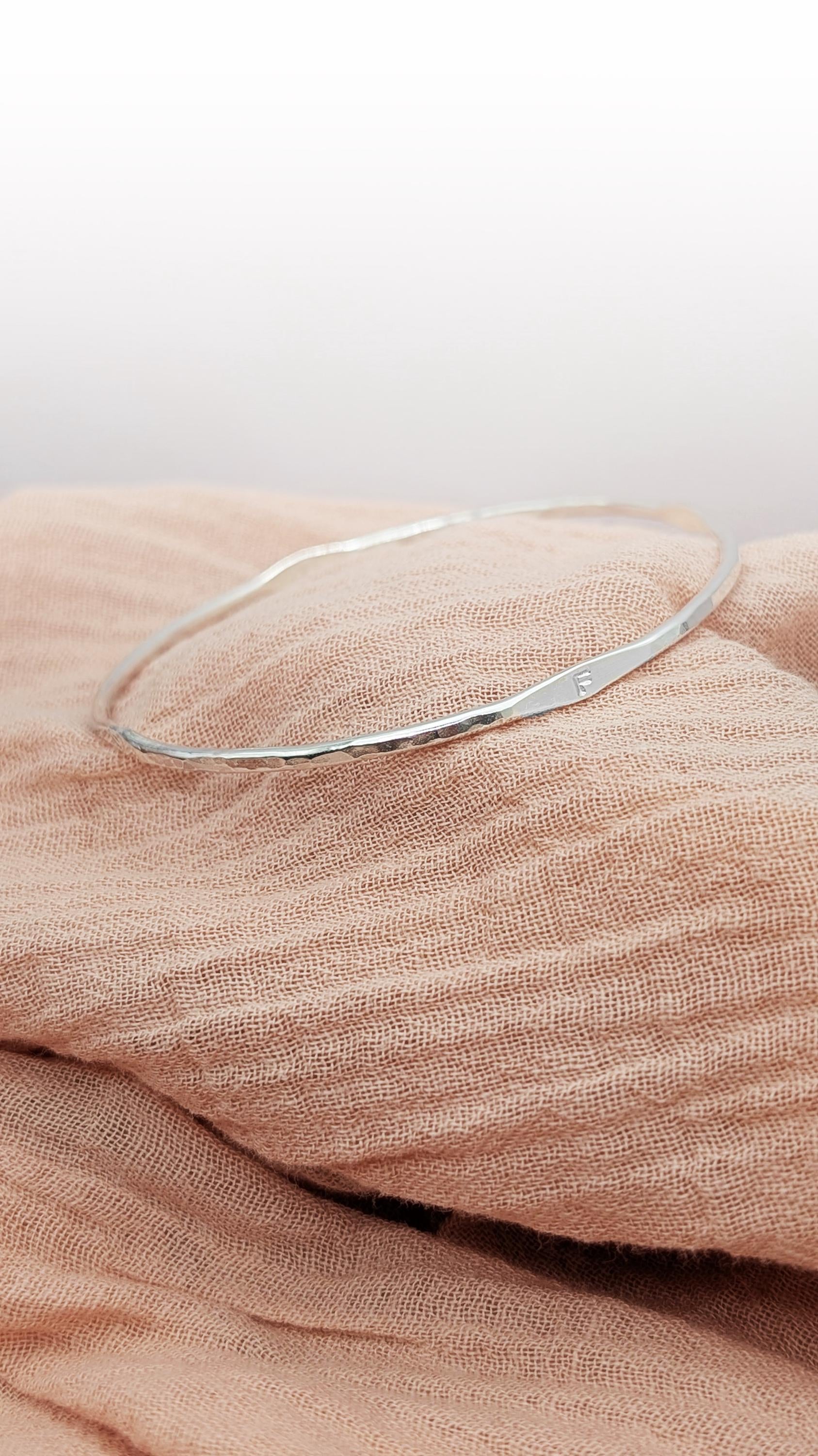 Personalised Signet Sterling Silver Bangle