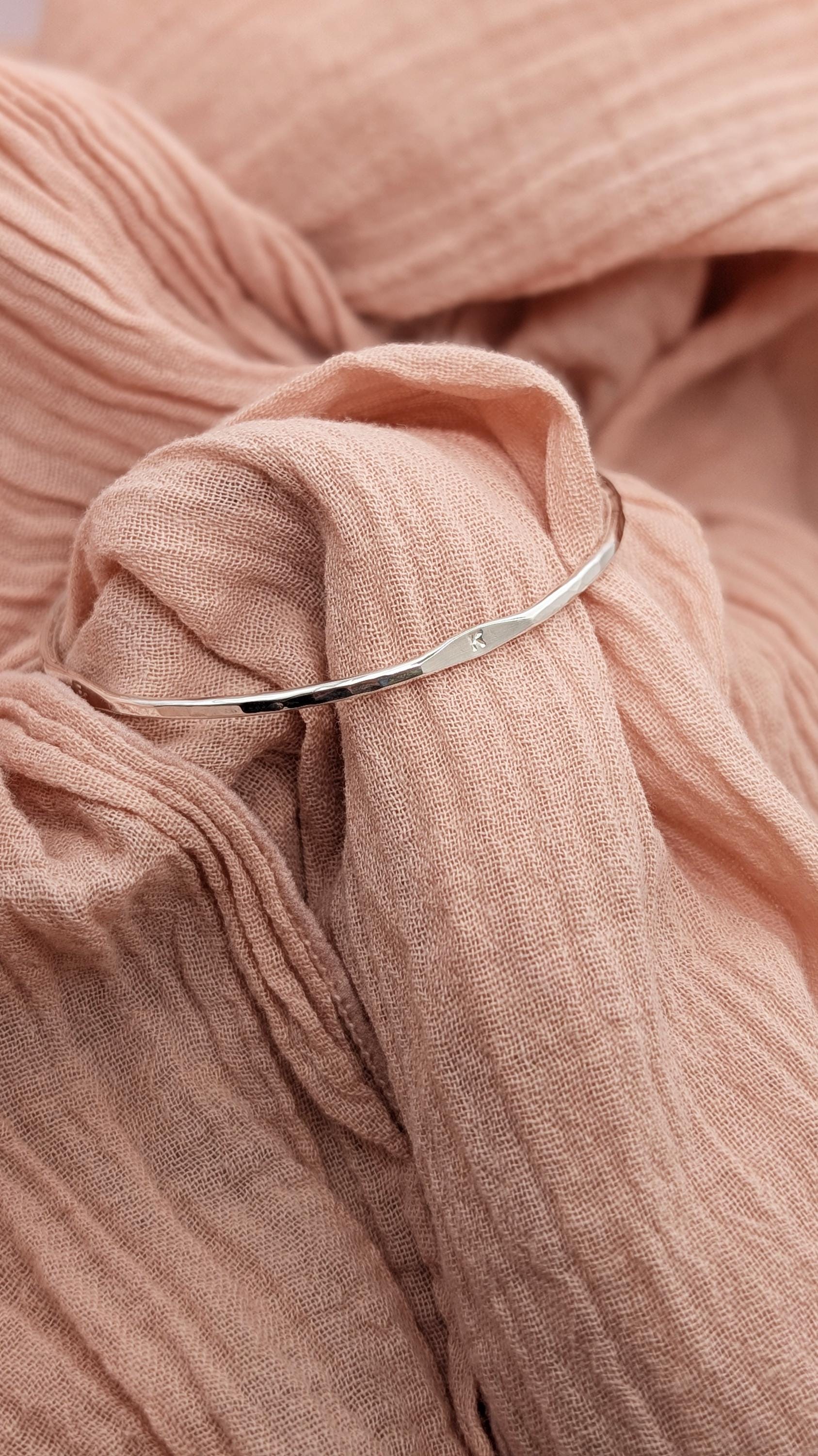 Personalised Signet Sterling Silver or 9ct Gold Bangle