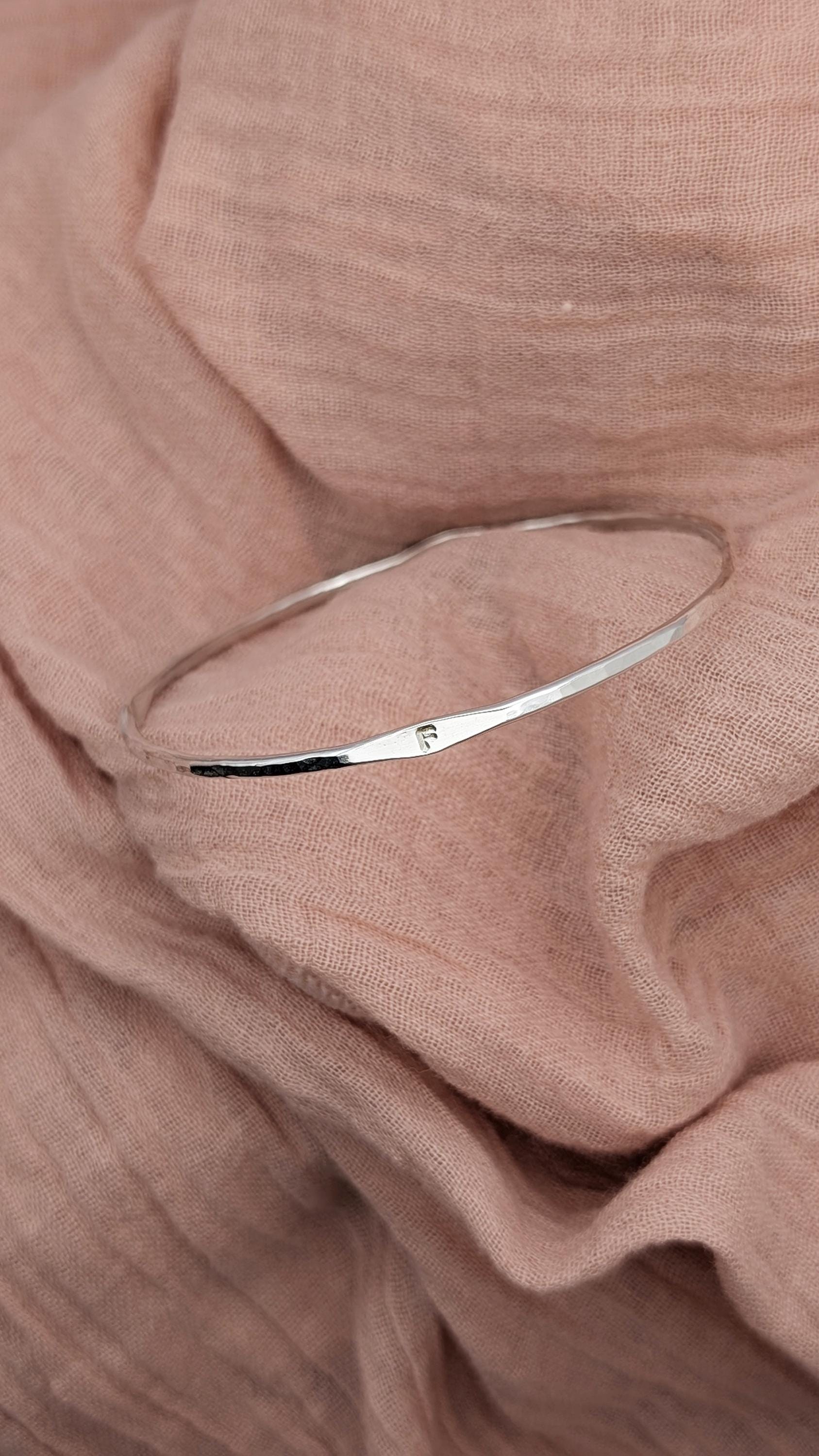 Personalised Signet Sterling Silver or 9ct Gold Bangle
