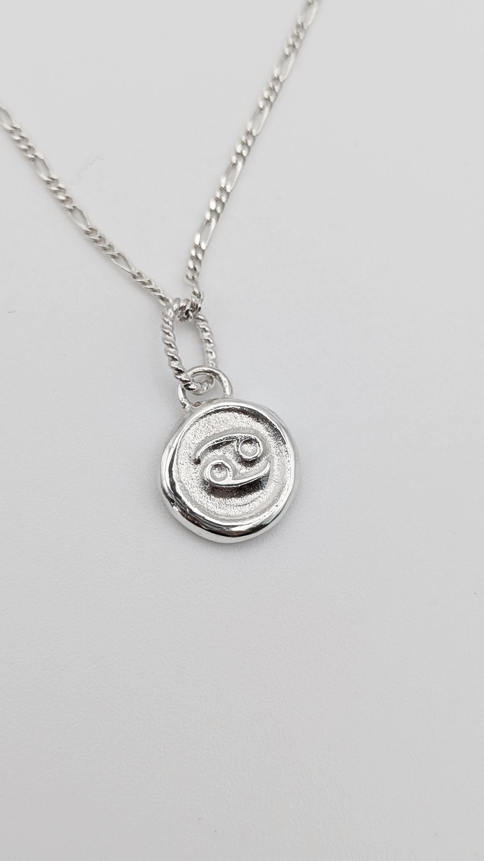 Star Sign Zodiac Personalised Pendant Necklace ~ Solid Sterling Silver, 9ct 18ct Gold