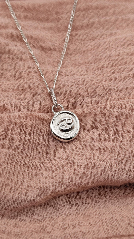 Star Sign Zodiac Personalised Pendant Necklace ~ Solid Sterling Silver, 9ct 18ct Gold